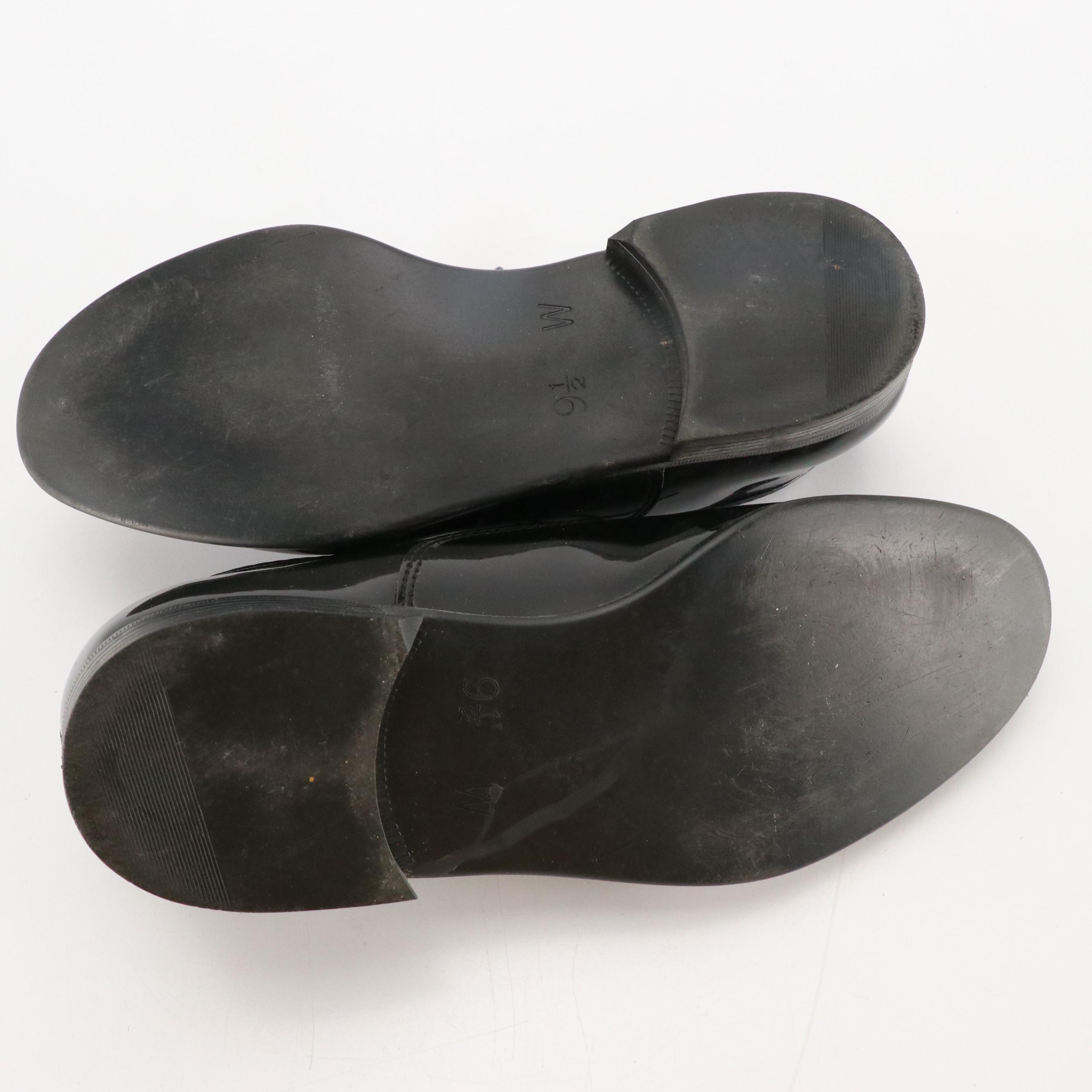 Men's Barclay Vintage Black Patent Leather Dress Shoes in Box