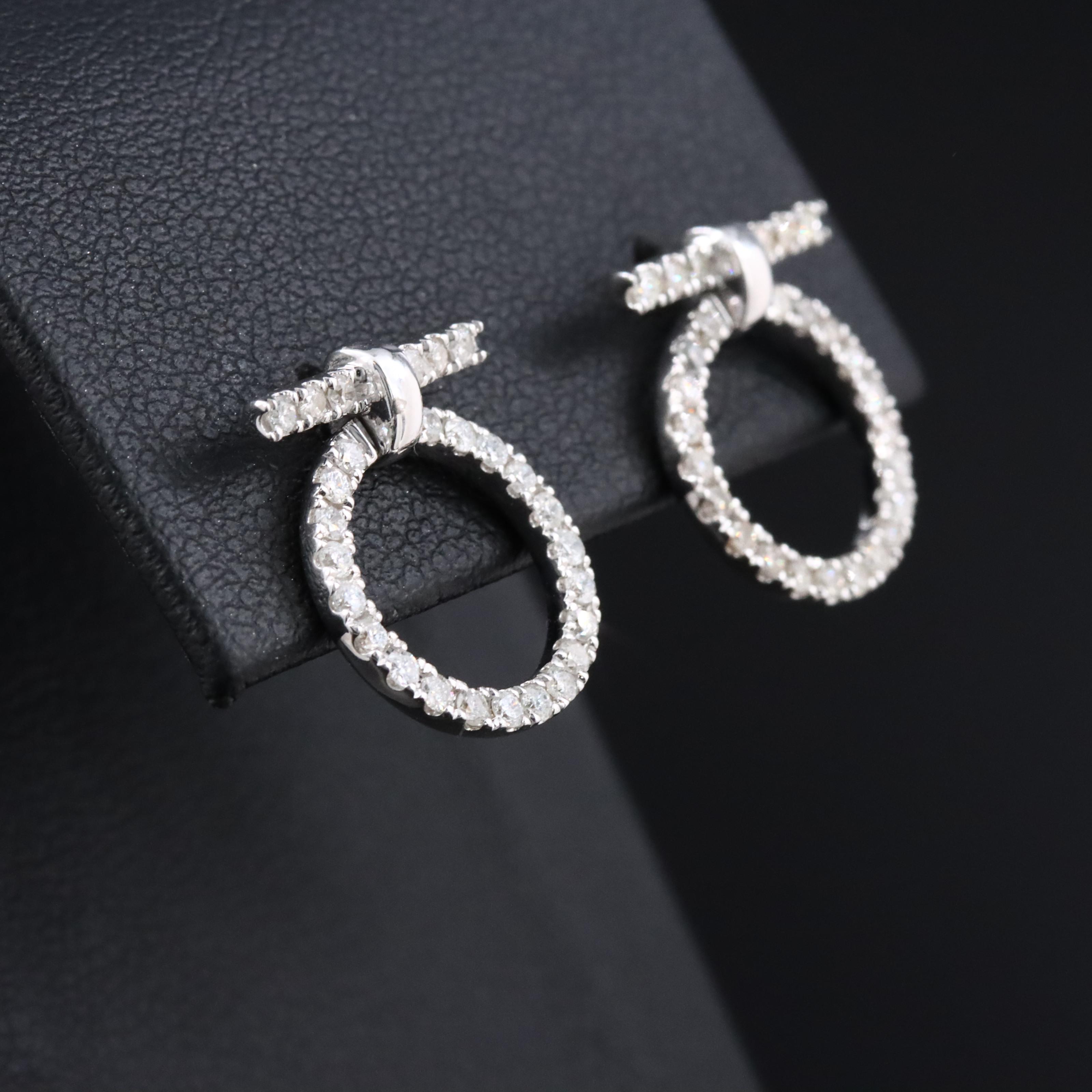 14K 0.75 CTW Diamond Drop Earrings