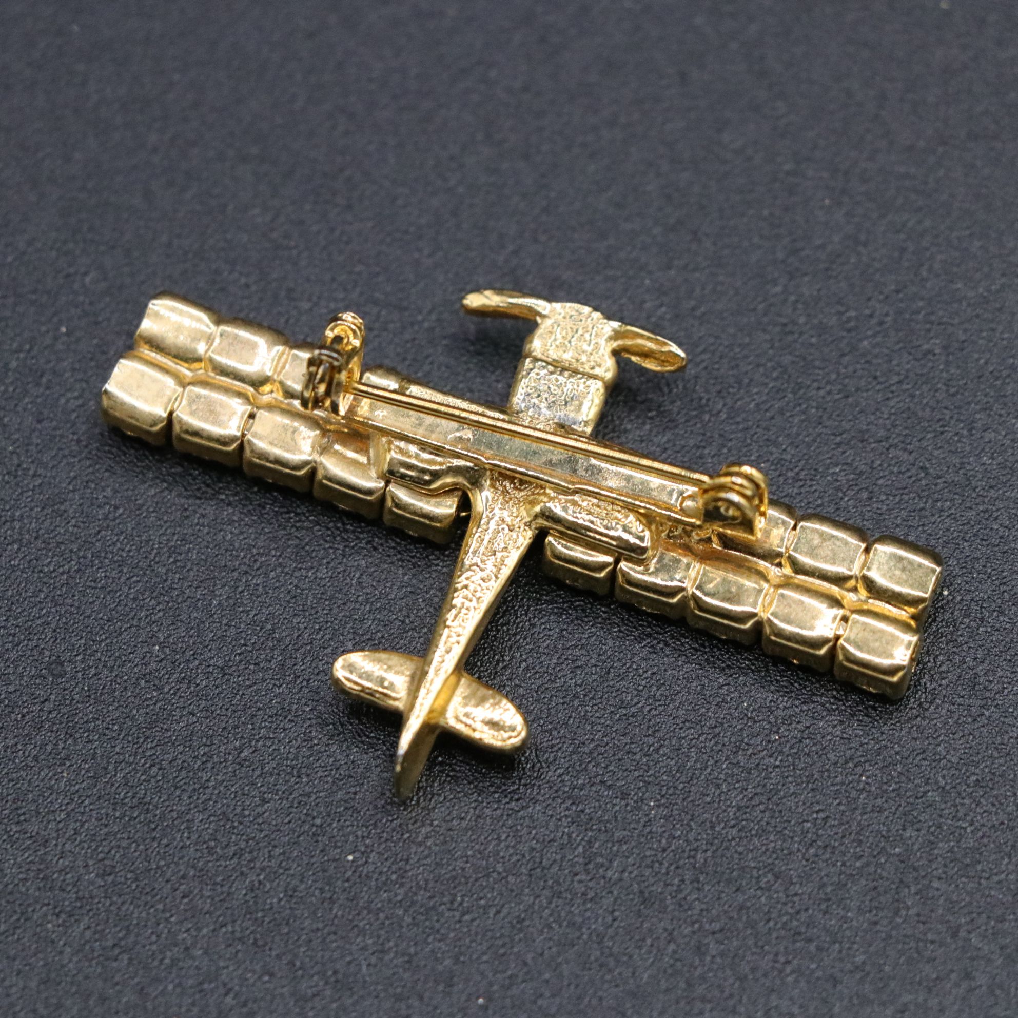 Aurora Borealis Plane with Jonette Jewelry Twin Engine & More Airplane Brooches