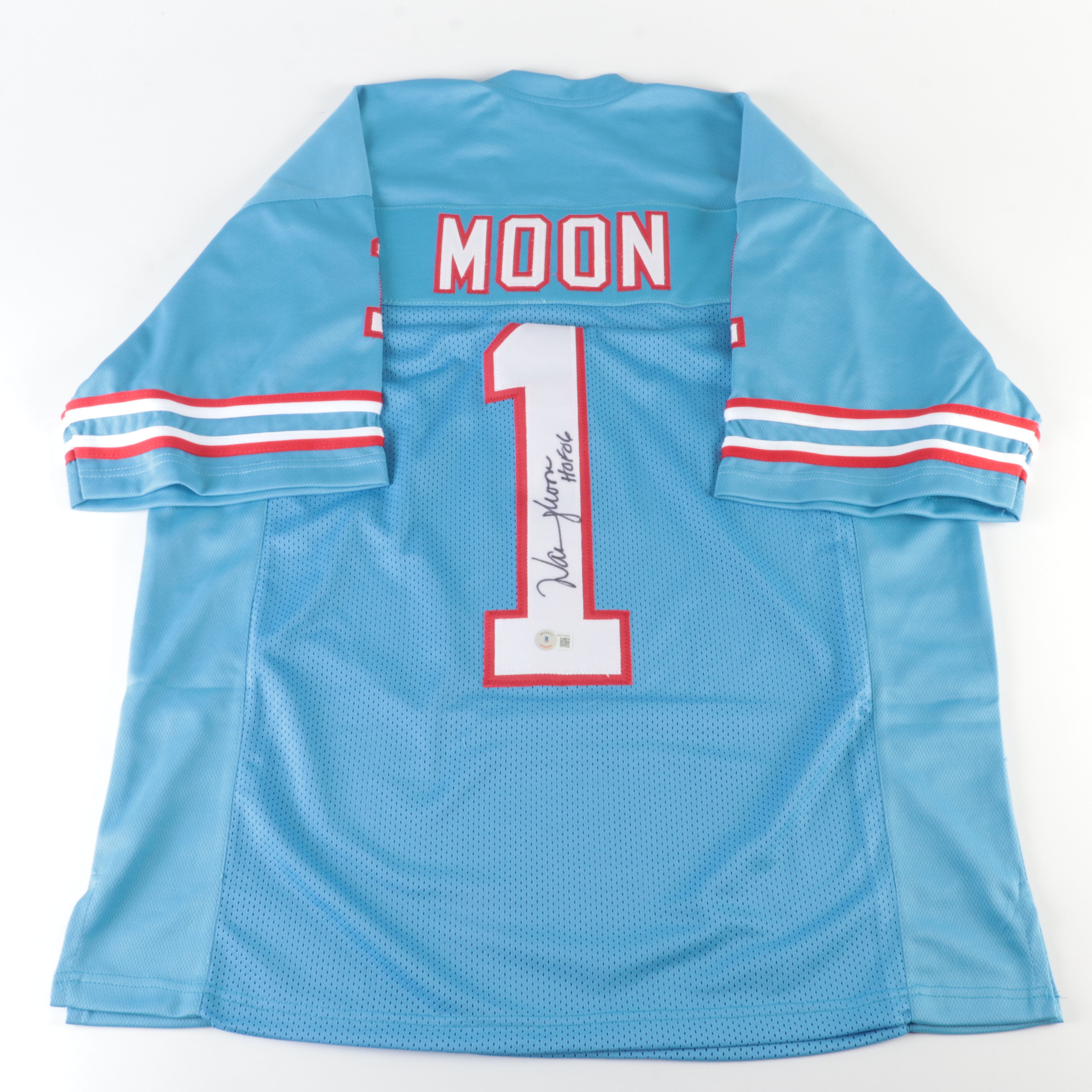 Warren Moon Signed “HOF 06” Houston Oilers Football Jersey, Beckett
