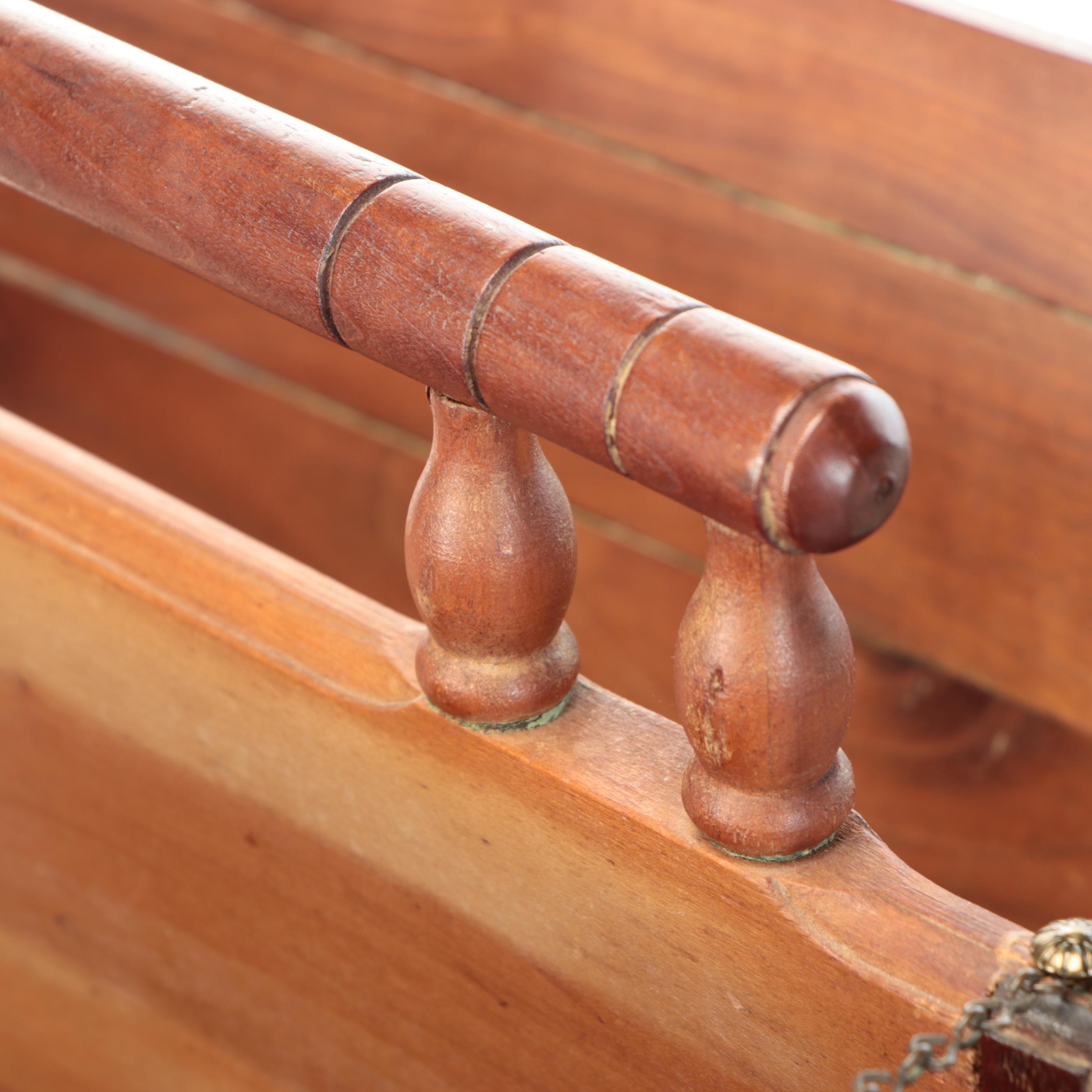 Victorian Eastlake Style Walnut Standing Sheet Music Rack