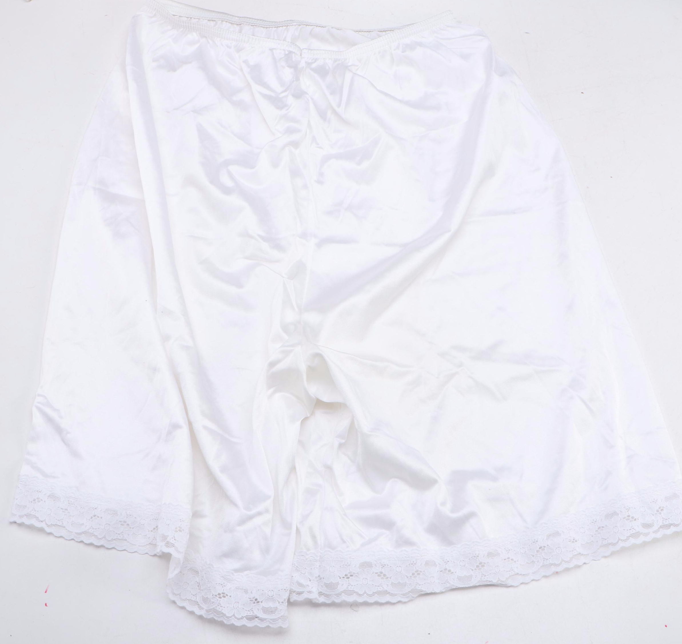 Vintage Undergarments Including Bloomers, Briefs, Garter Belts, Corset & Shirt