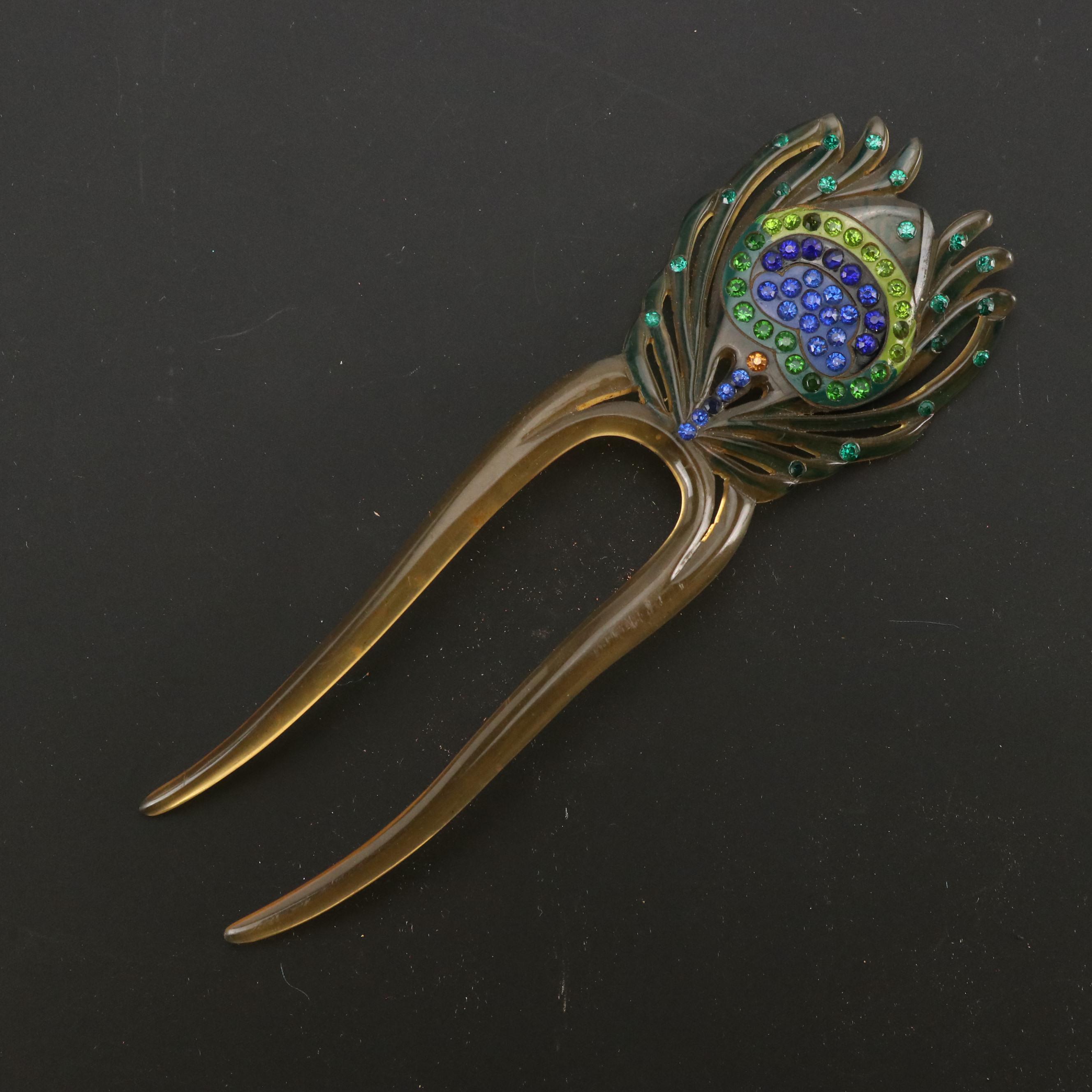 Valise Style Mini Coin Purse and Double Prong Embellished Hair Pin