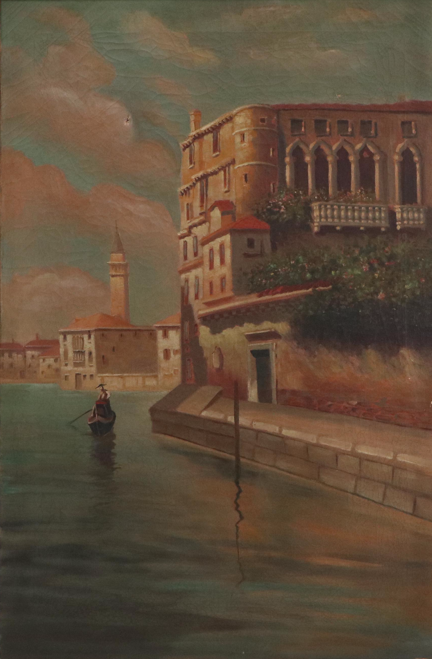 Venetian Oil Painting of the Grand Canal, Late 19th Century