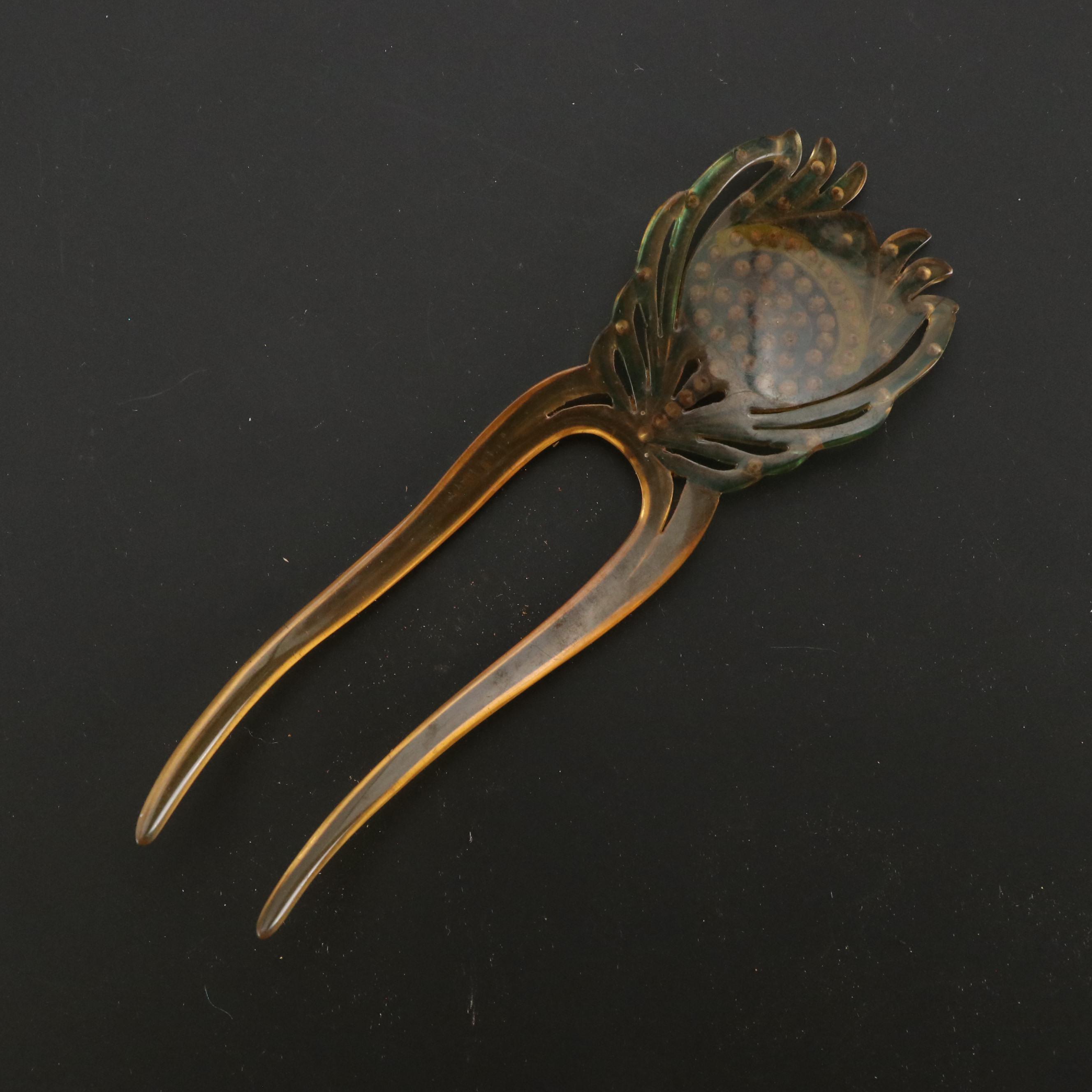 Valise Style Mini Coin Purse and Double Prong Embellished Hair Pin