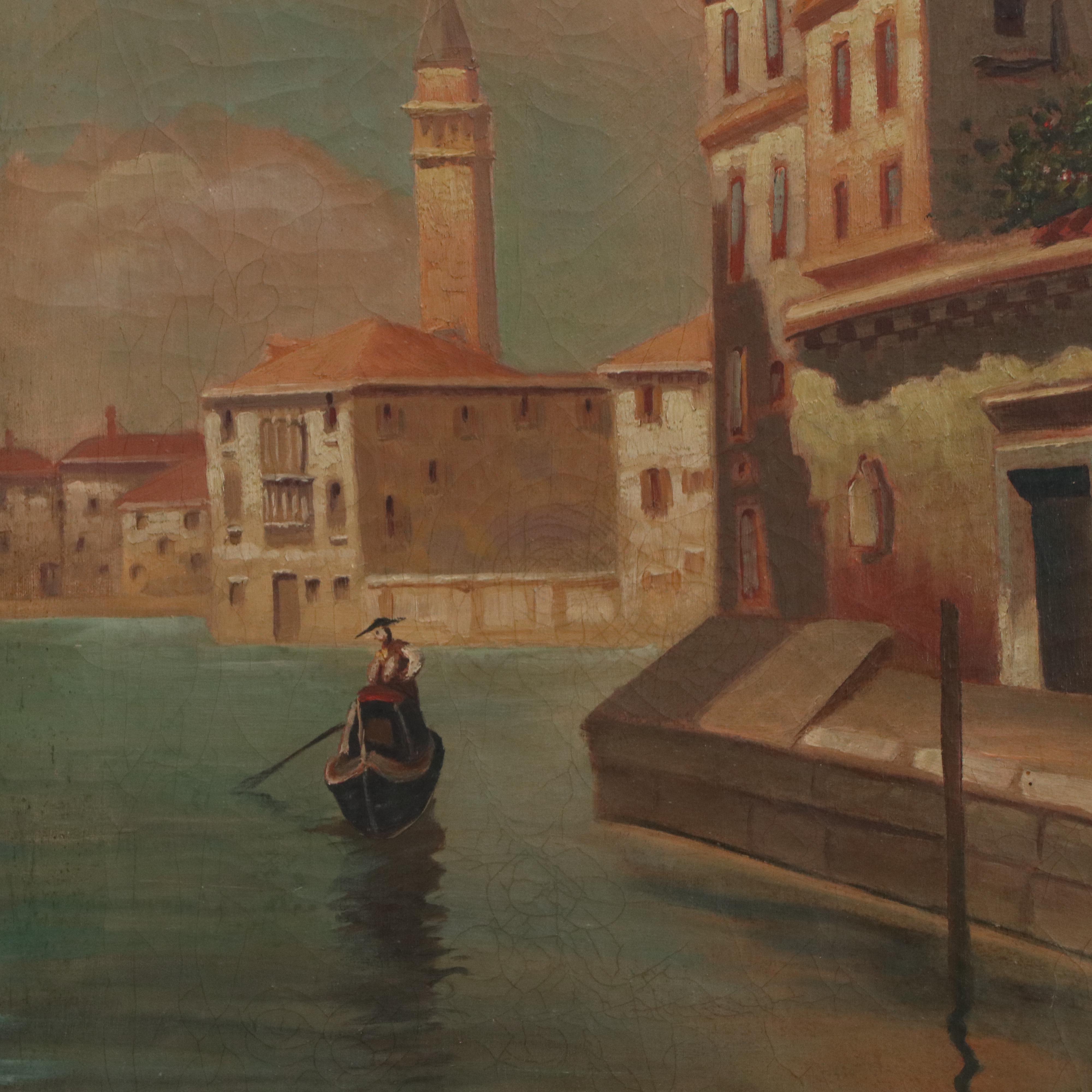 Venetian Oil Painting of the Grand Canal, Late 19th Century