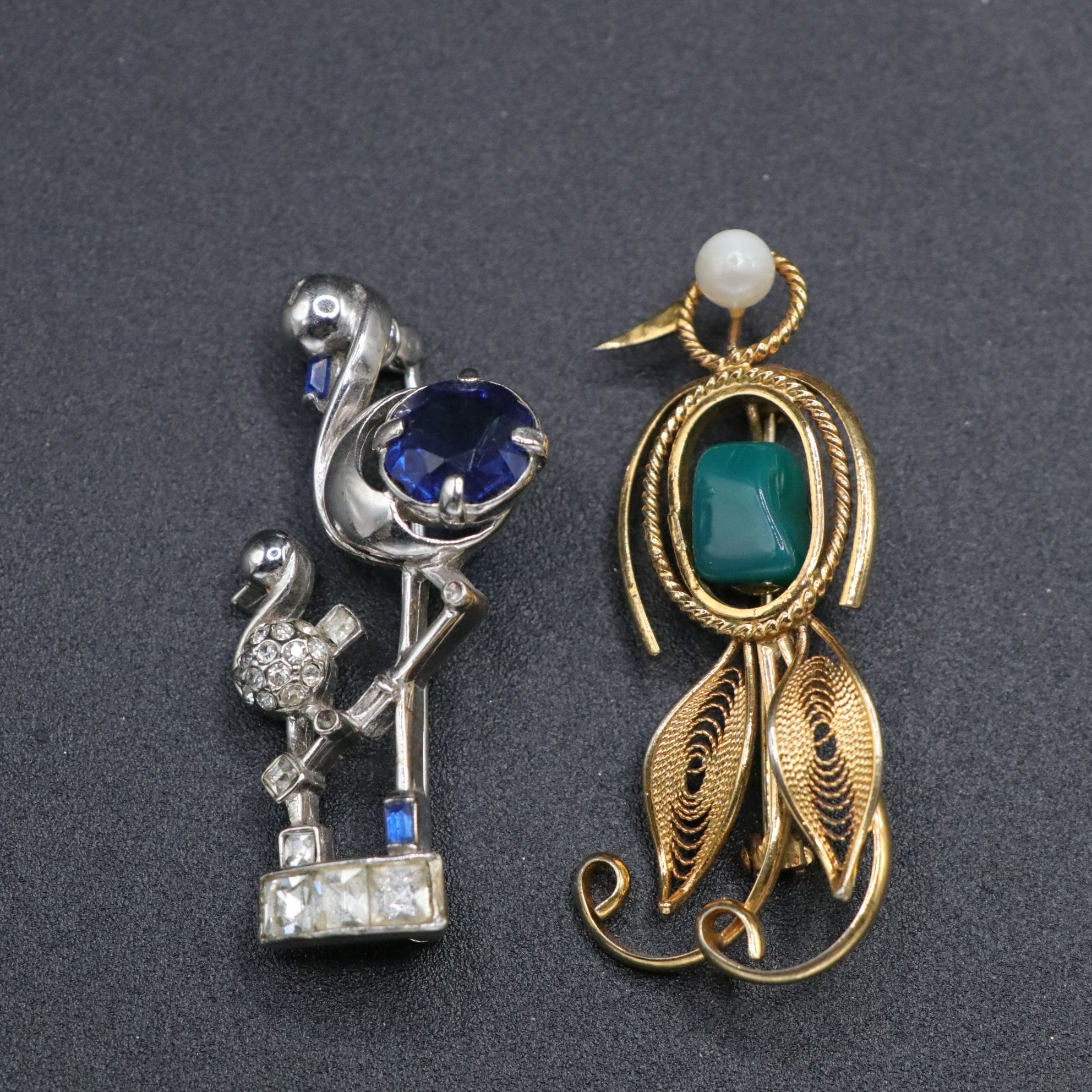 Monet, Laurel Burch and Other Costume Jewelry Bird Brooches