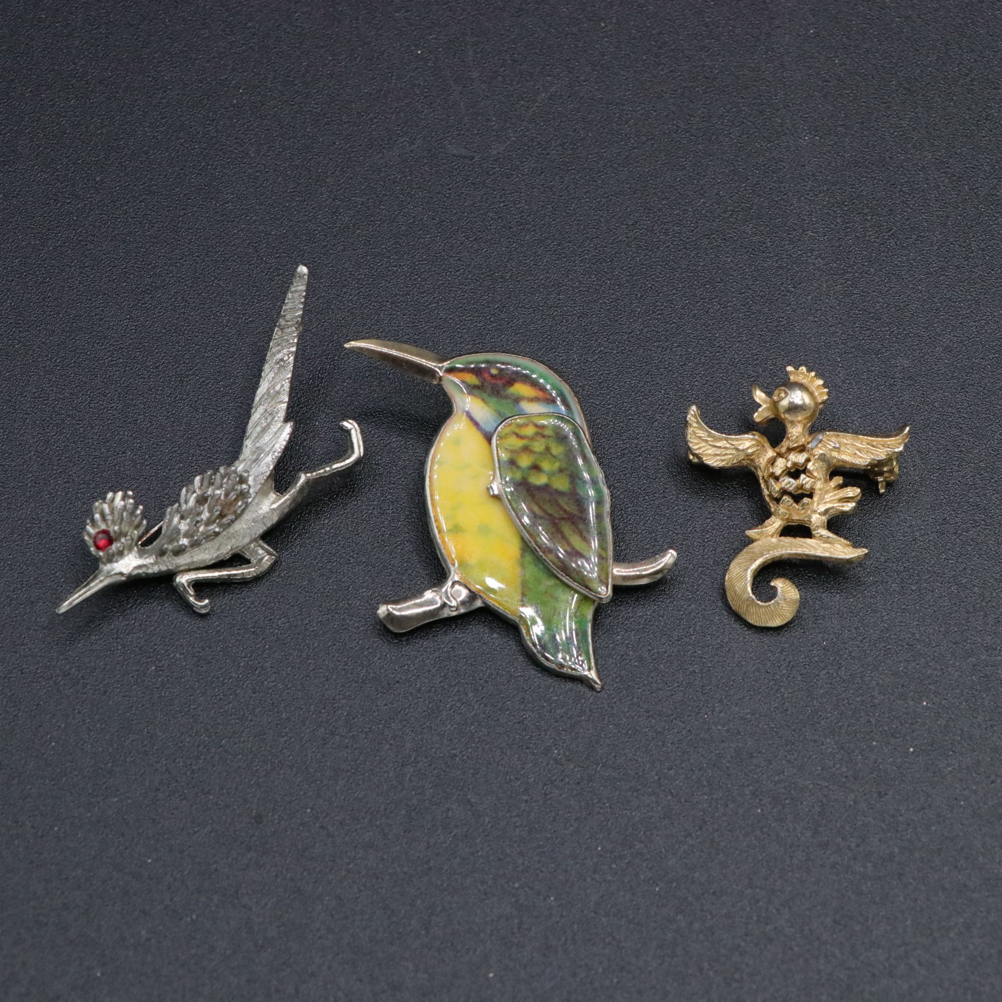 Monet, Laurel Burch and Other Costume Jewelry Bird Brooches