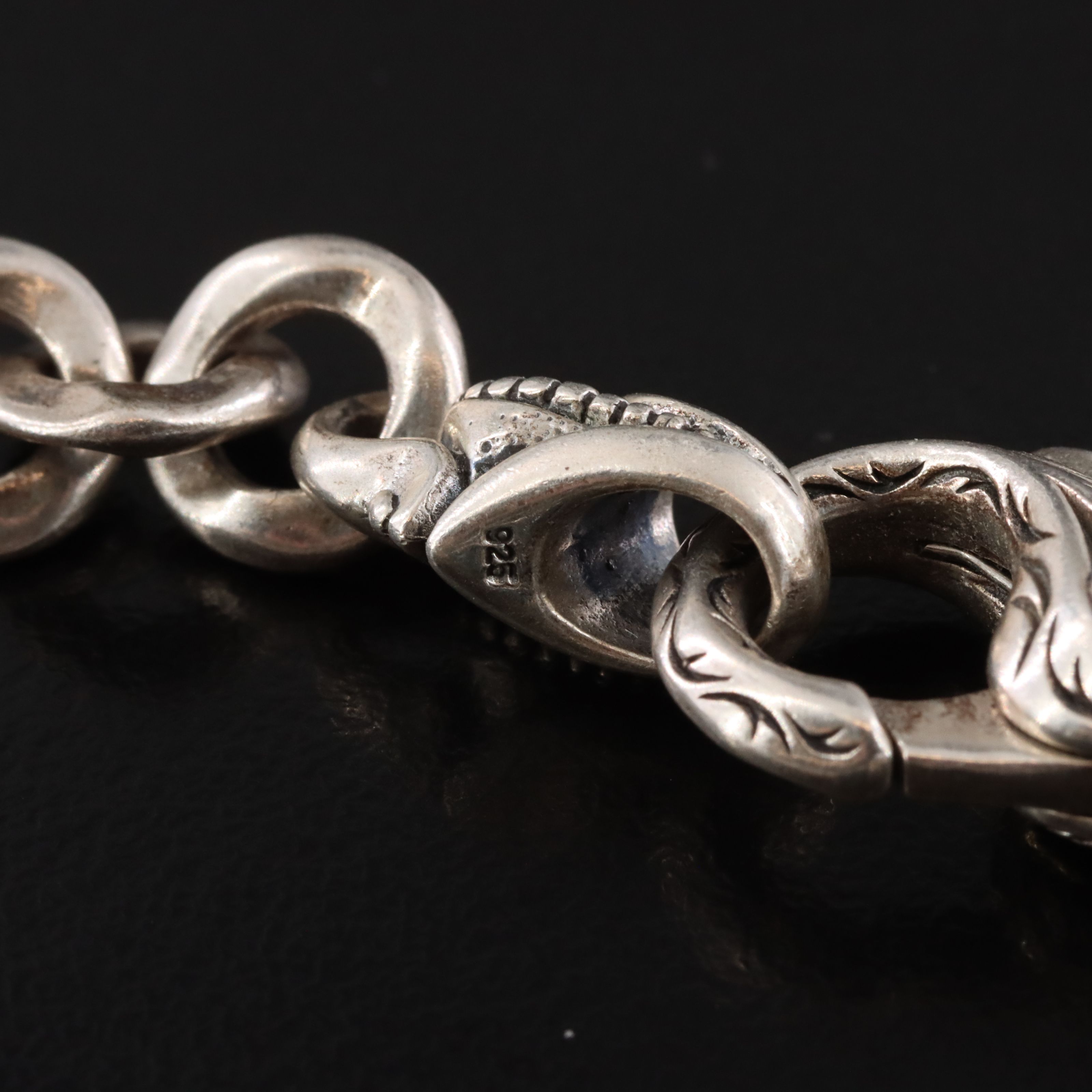 Scott Kay Sterling Topaz Rolo Chain Bracelet with 18K Accents