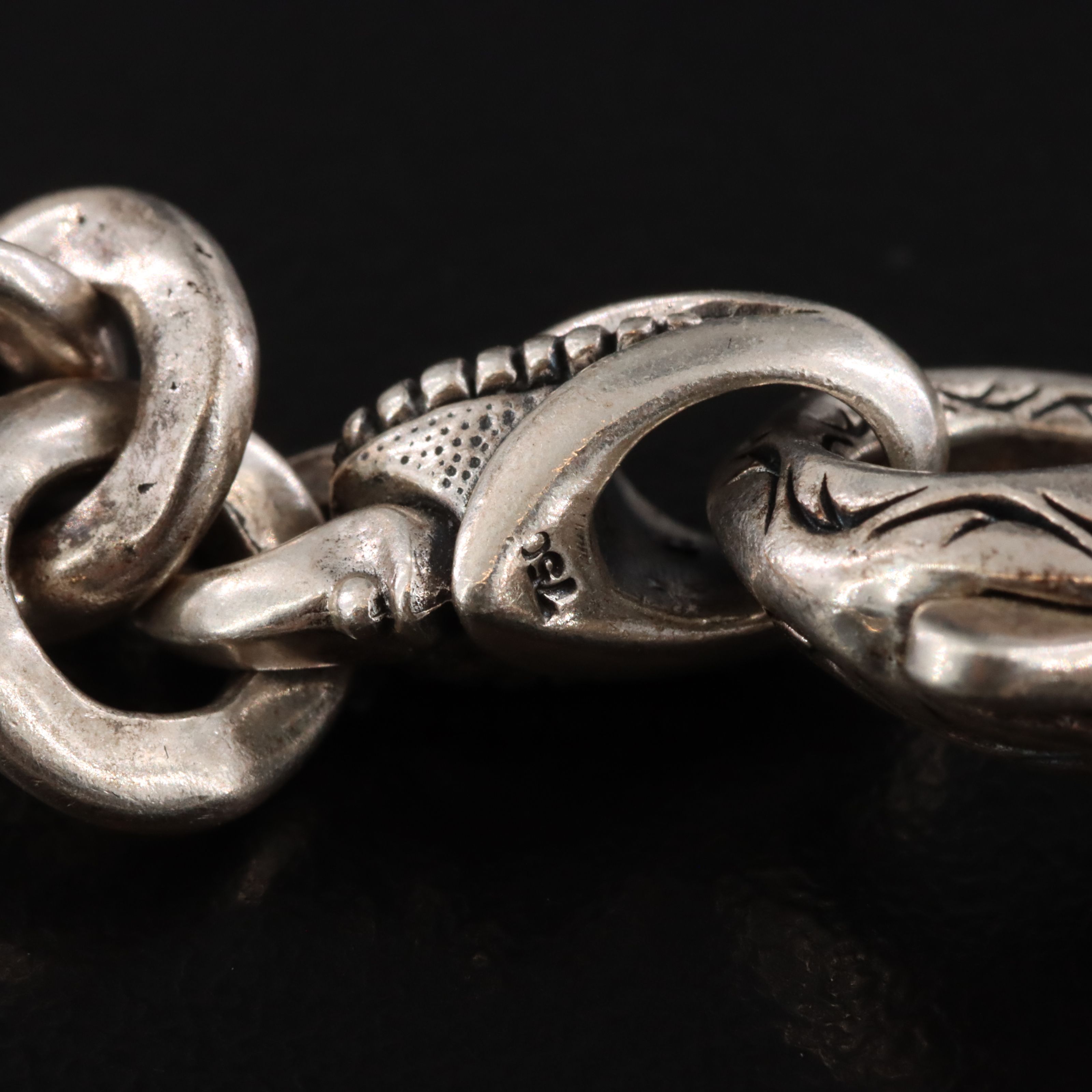 Scott Kay Sterling Topaz Rolo Chain Bracelet with 18K Accents