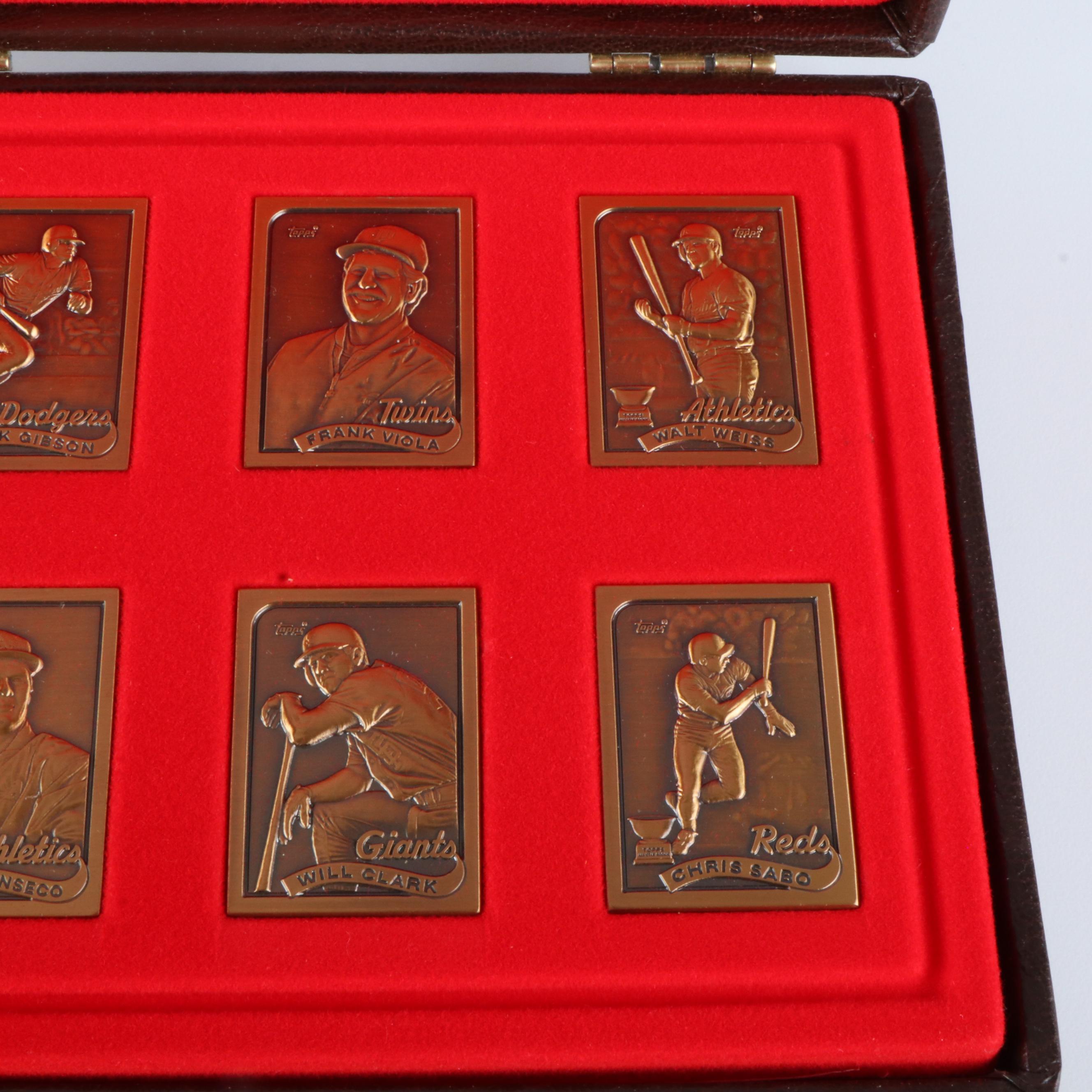 Two Topps "Gallery of Champions" Bronze Baseball Card Sets, 1988 and 1989