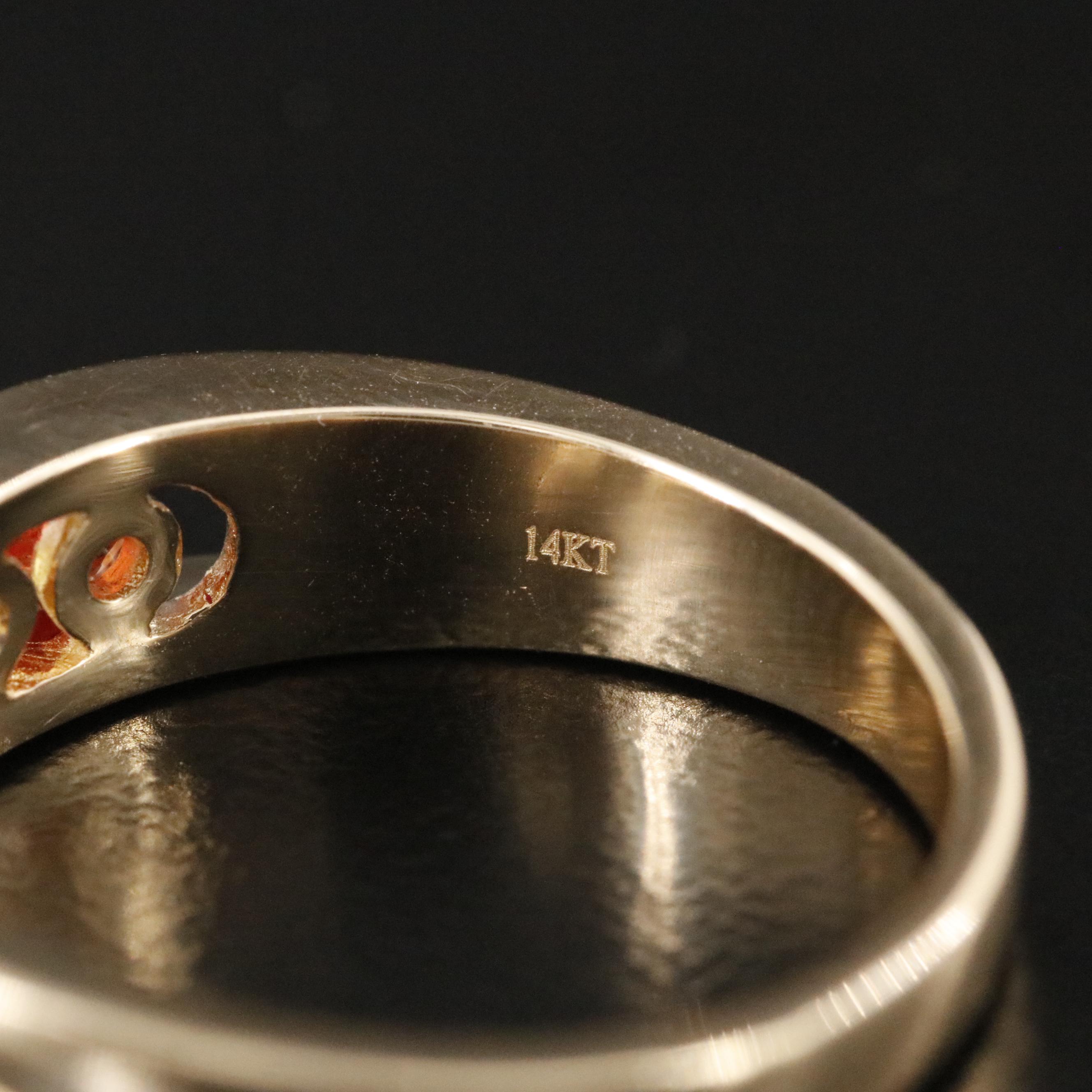 14K Rainbow Sapphire Ring