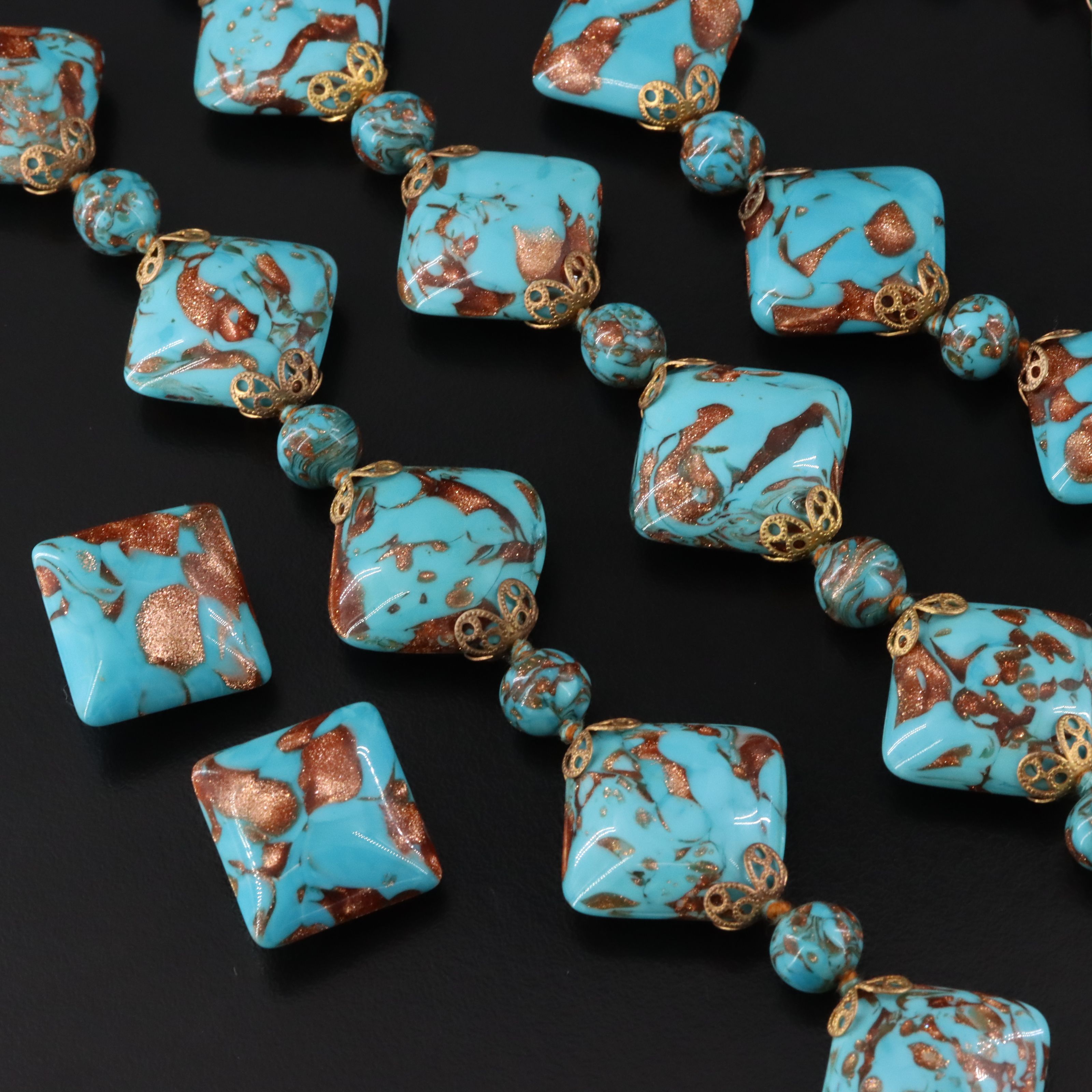 Vintage Art Glass Semi-Parure