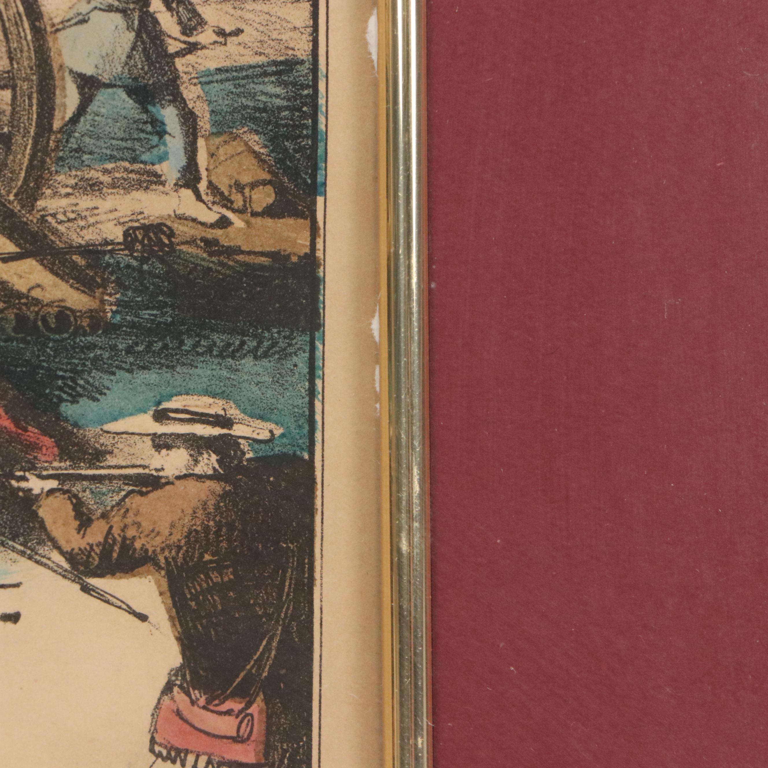 Gibson & Co. Hand-Colored Lithograph "Capture of Ft. Donelson," Late 19th C.