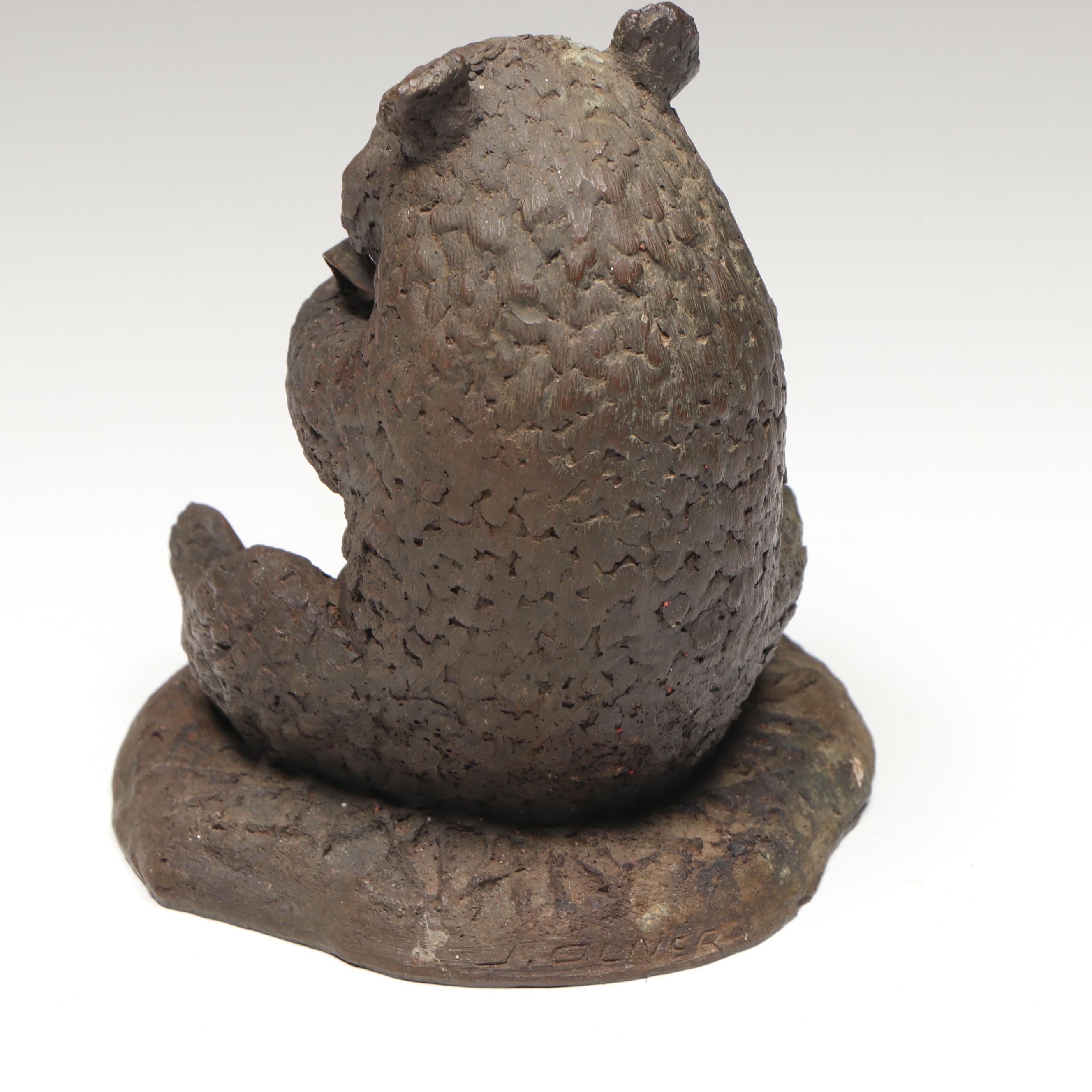 J. Oliver Composite Sculpture of Seated Panda