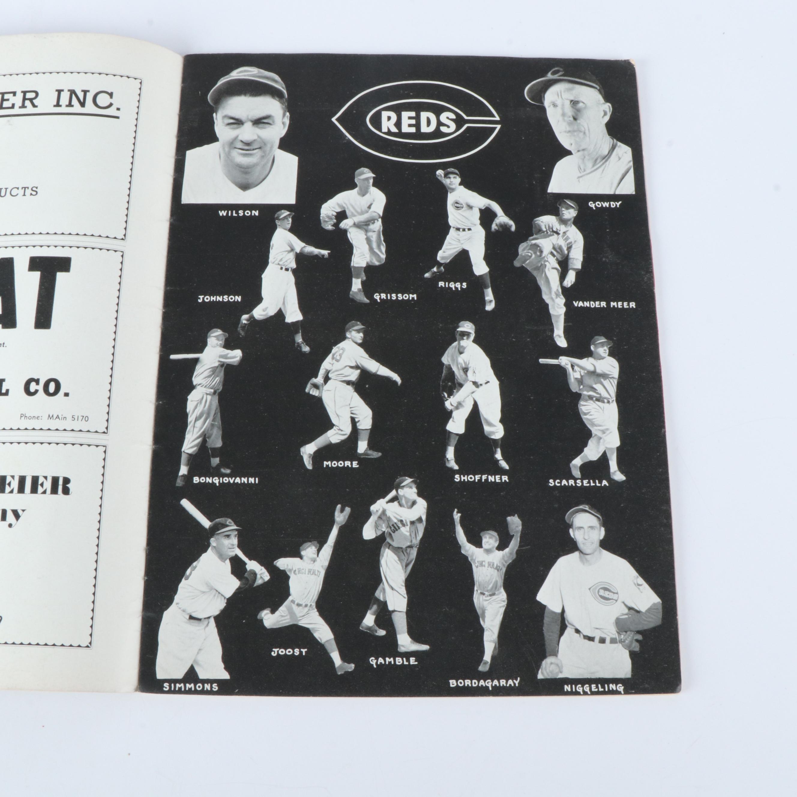 1939 World Series Reds Vs. Yankees Official Scorebook