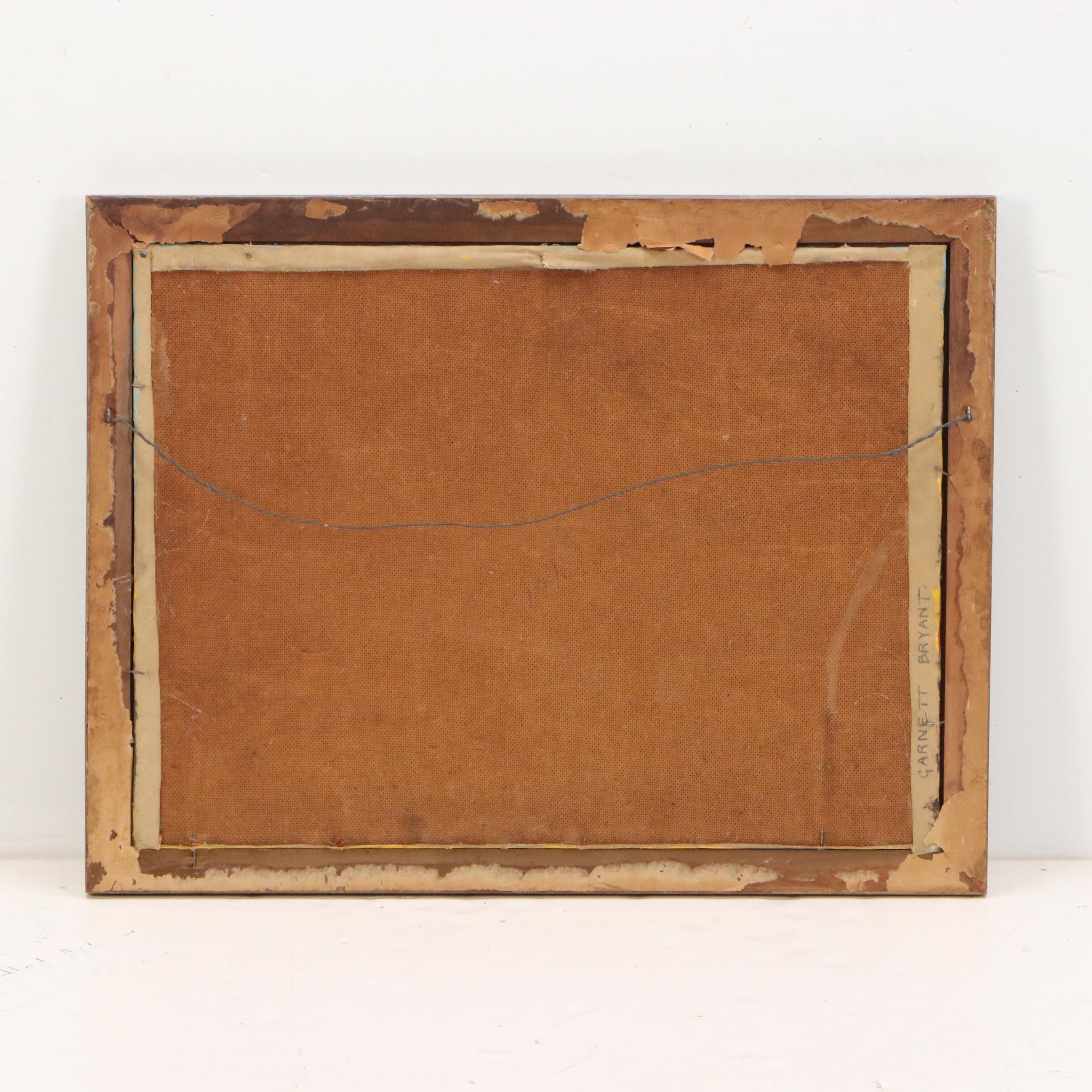 Garnett Bryant Stamper Oil Painting of Homestead Scene, 20th Century