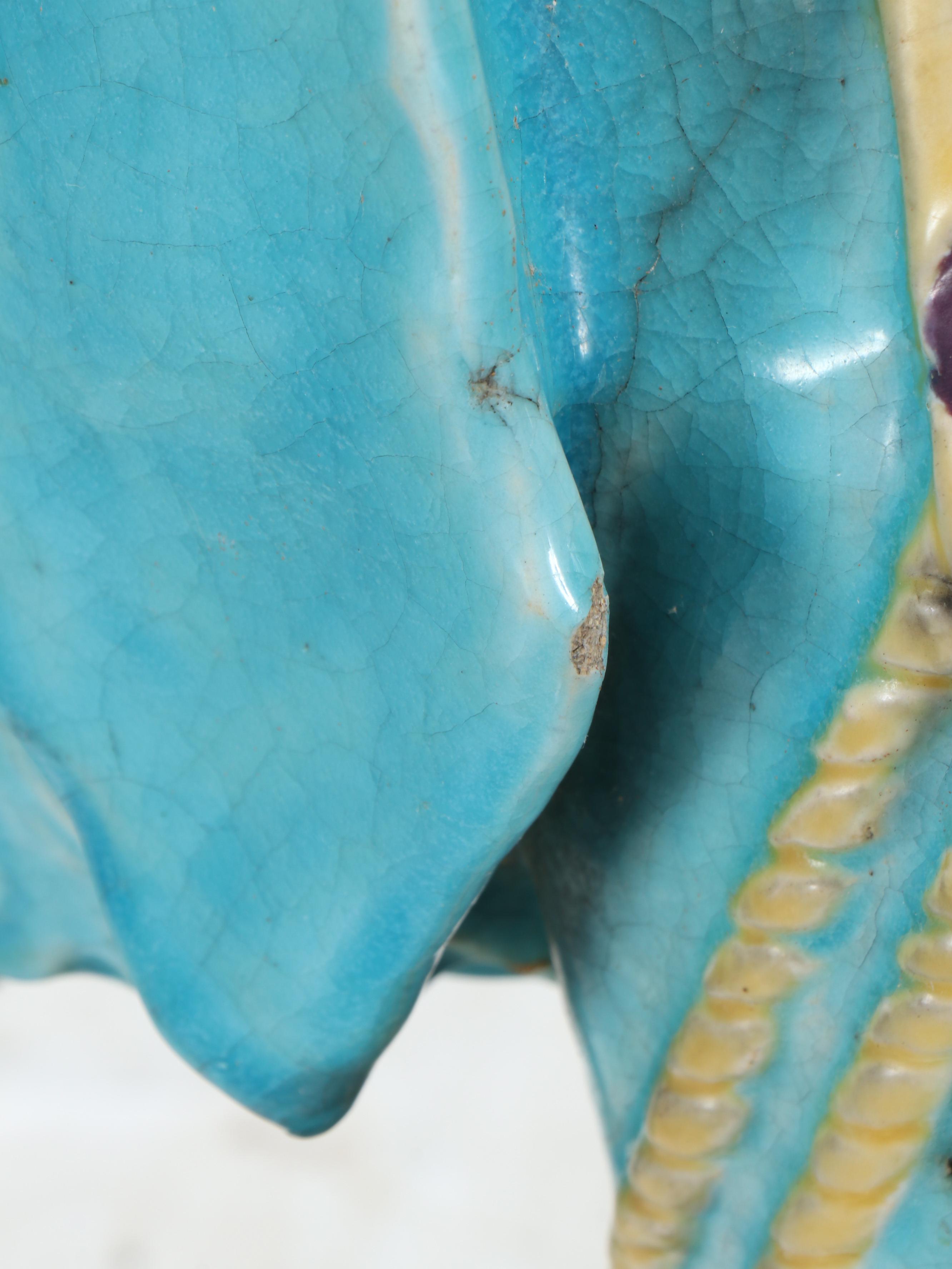 Rookwood Pottery Majolica Drip Glaze Ceramic Elephant Planter