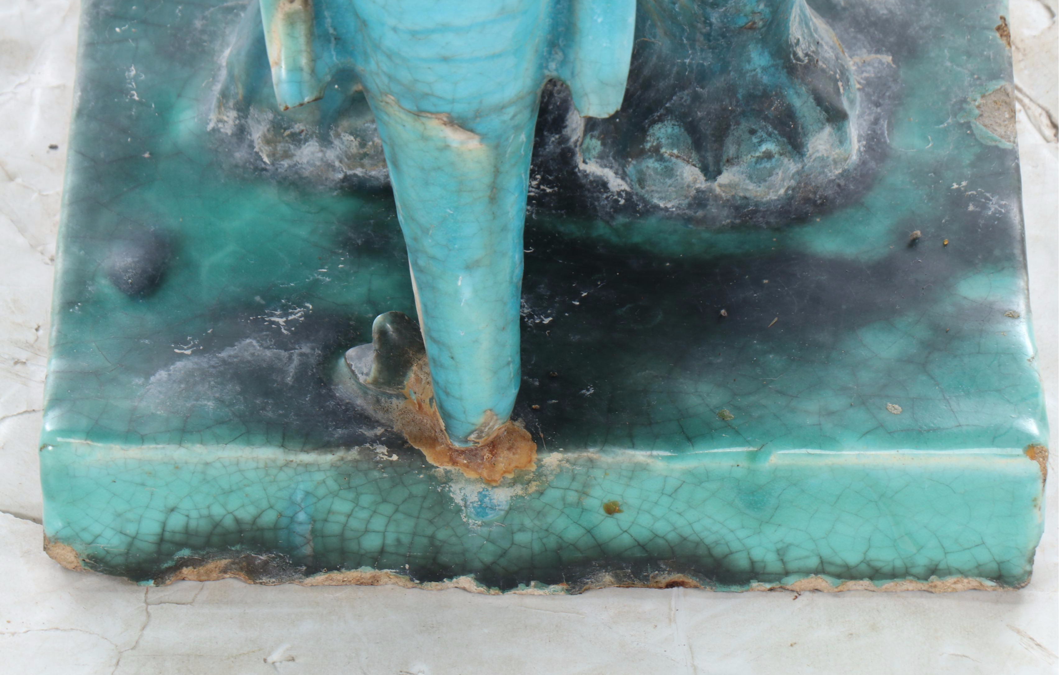 Rookwood Pottery Majolica Drip Glaze Ceramic Elephant Planter