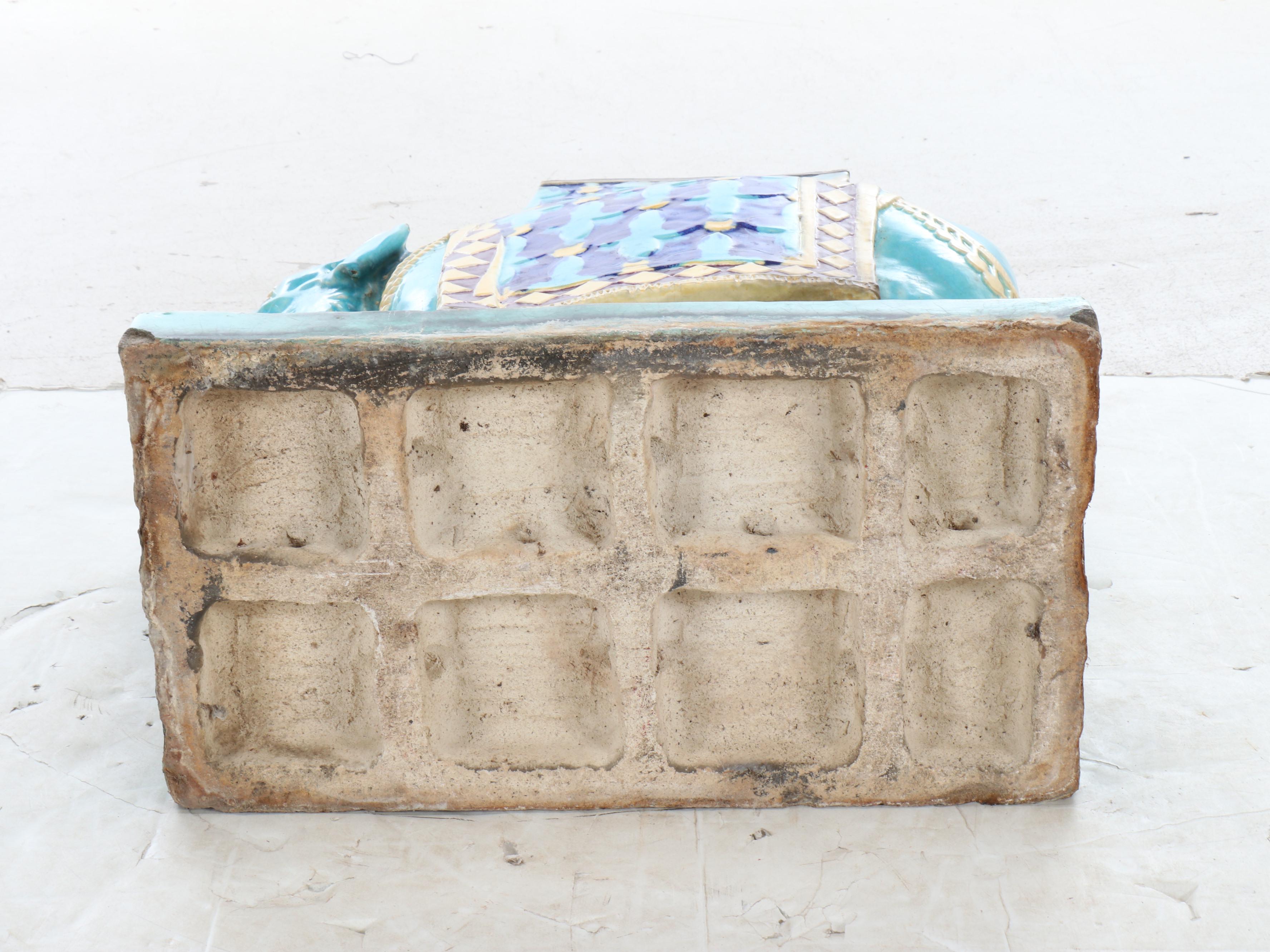 Rookwood Pottery Majolica Drip Glaze Ceramic Elephant Planter