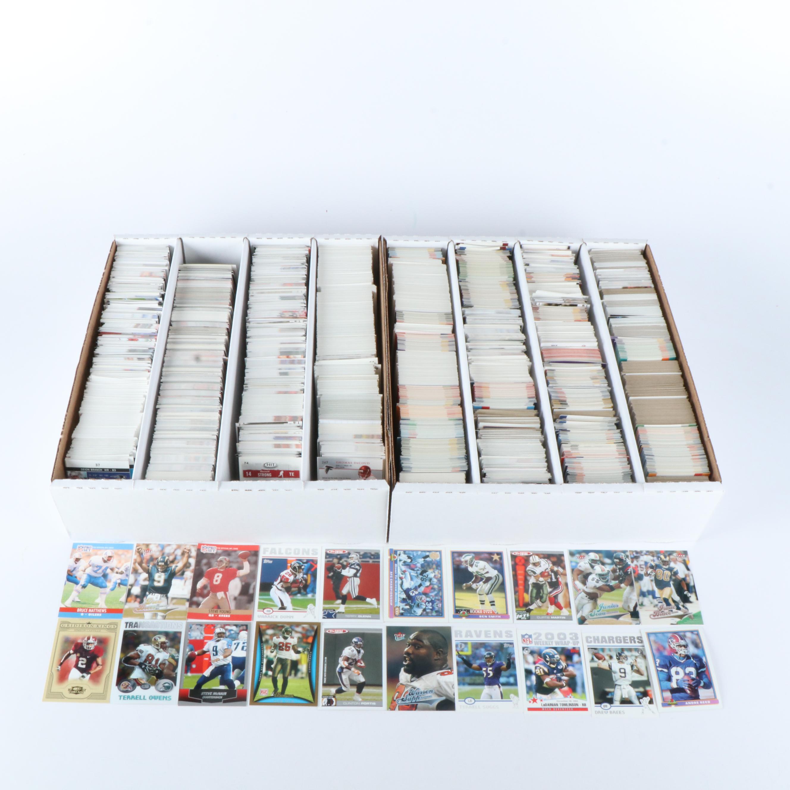 Fleer Ultra with Other Football Cards Featuring Drew Brees, Steve Young, & More