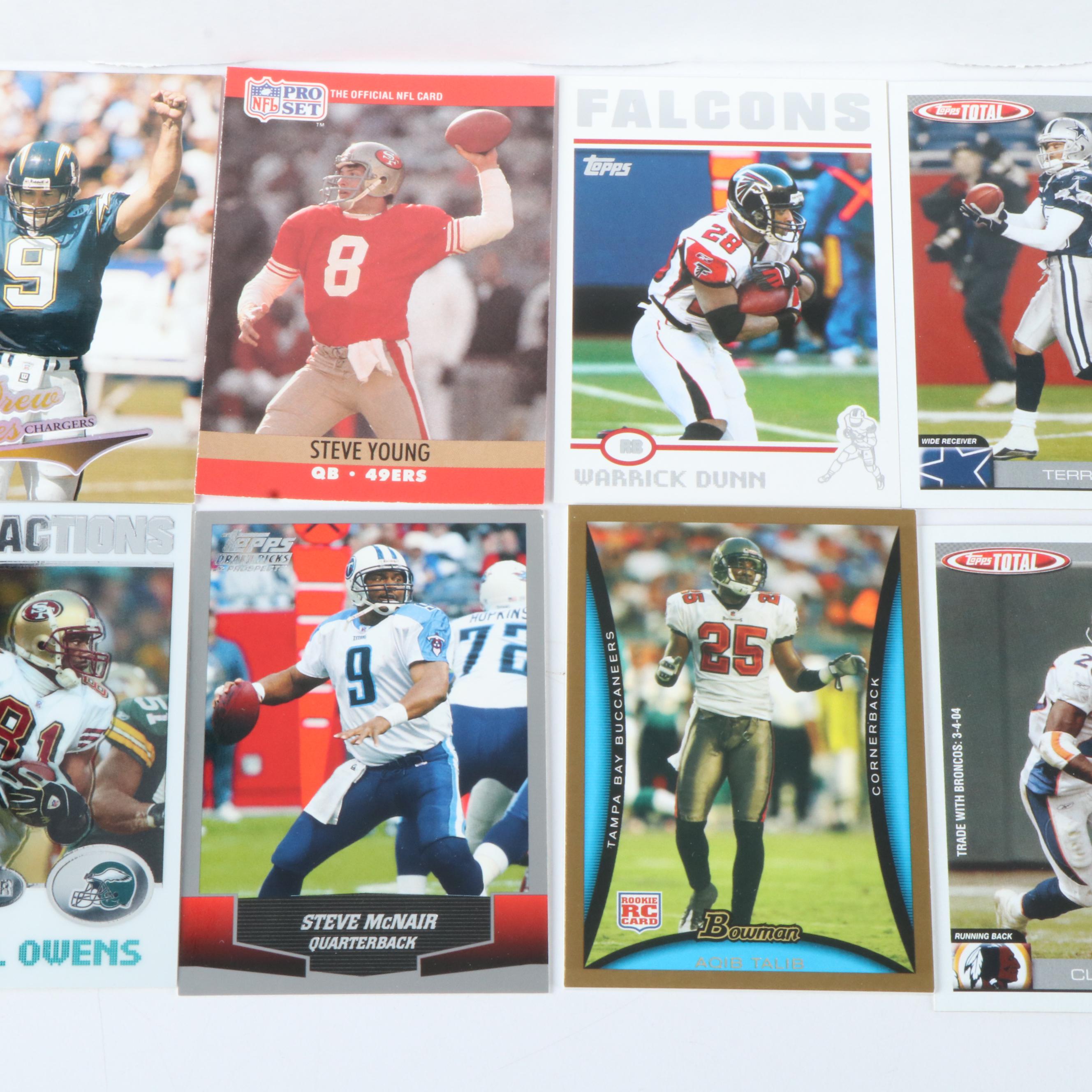 Fleer Ultra with Other Football Cards Featuring Drew Brees, Steve Young, & More