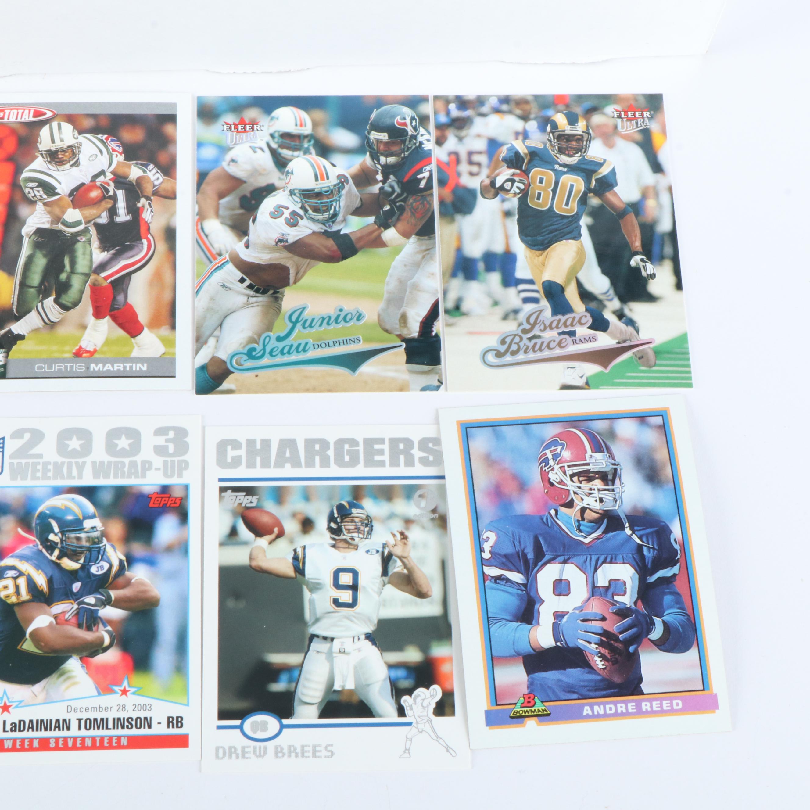 Fleer Ultra with Other Football Cards Featuring Drew Brees, Steve Young, & More