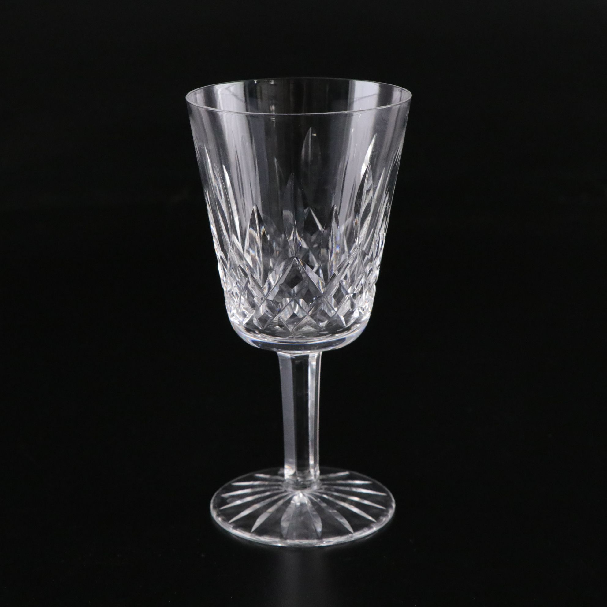 Six Waterford "Lismore" Crystal Water Goblets