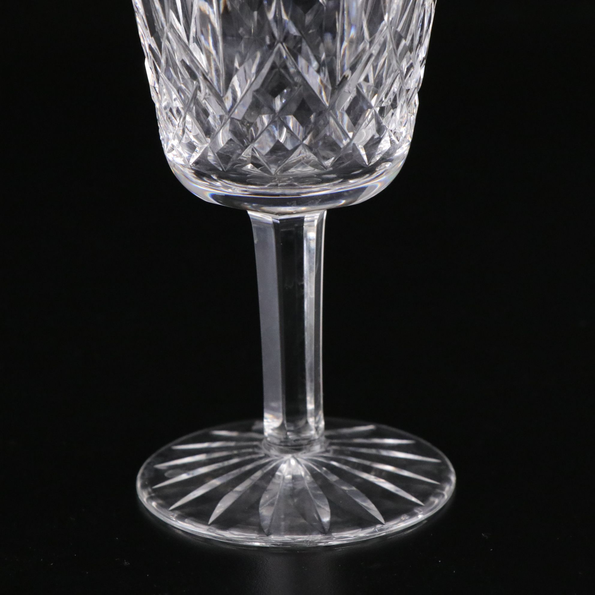 Six Waterford "Lismore" Crystal Water Goblets