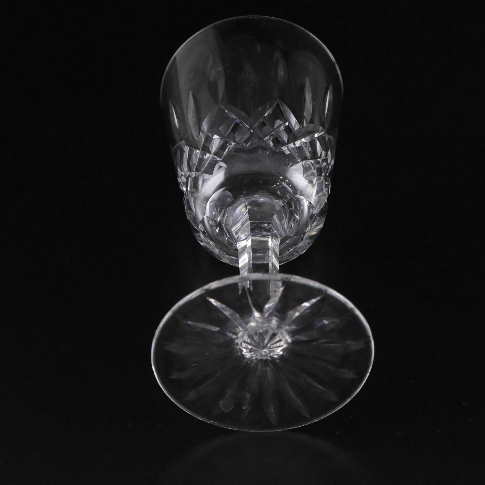 Six Waterford "Lismore" Crystal Water Goblets