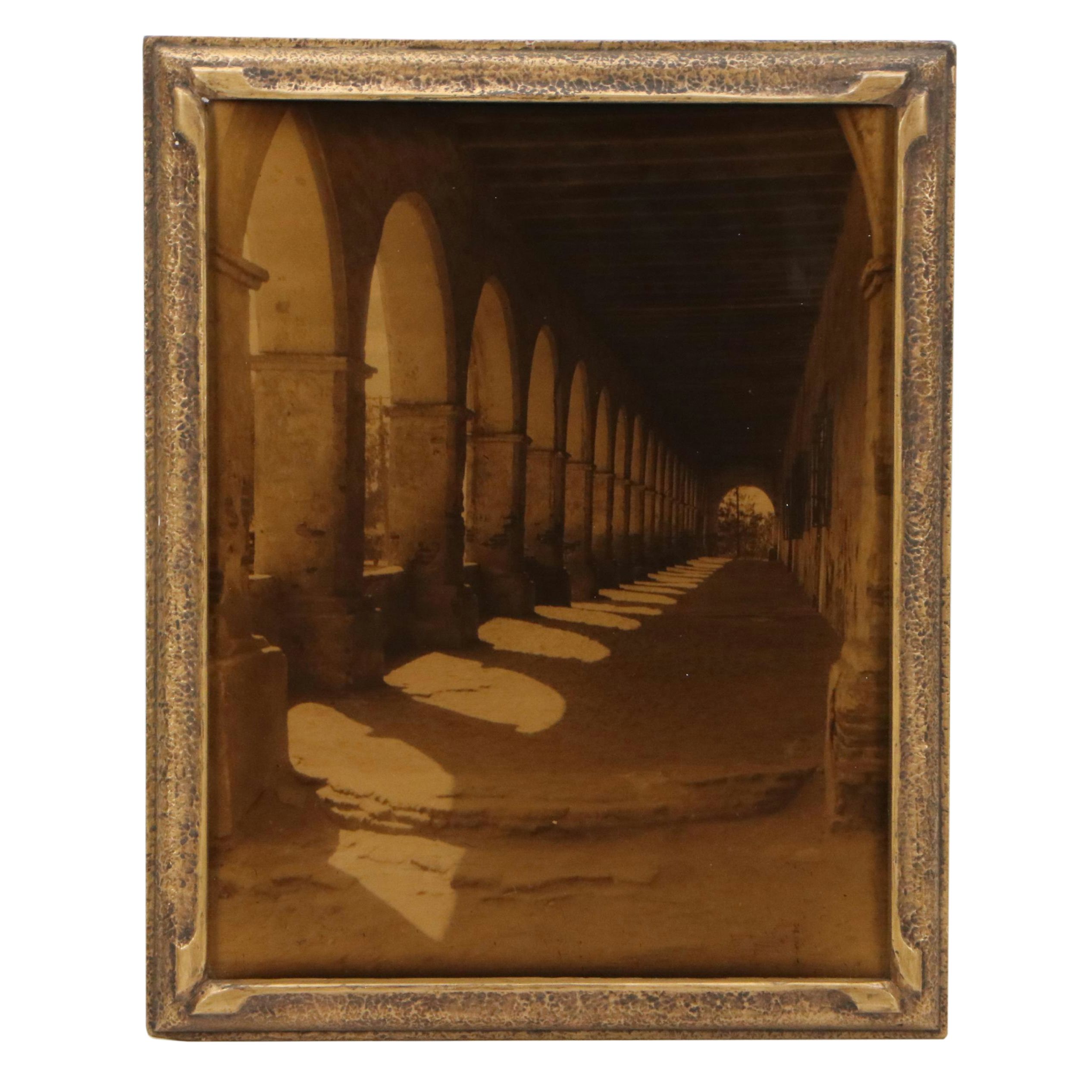 Walter A. Keith Orotone Photograph "San Fernando Mission"