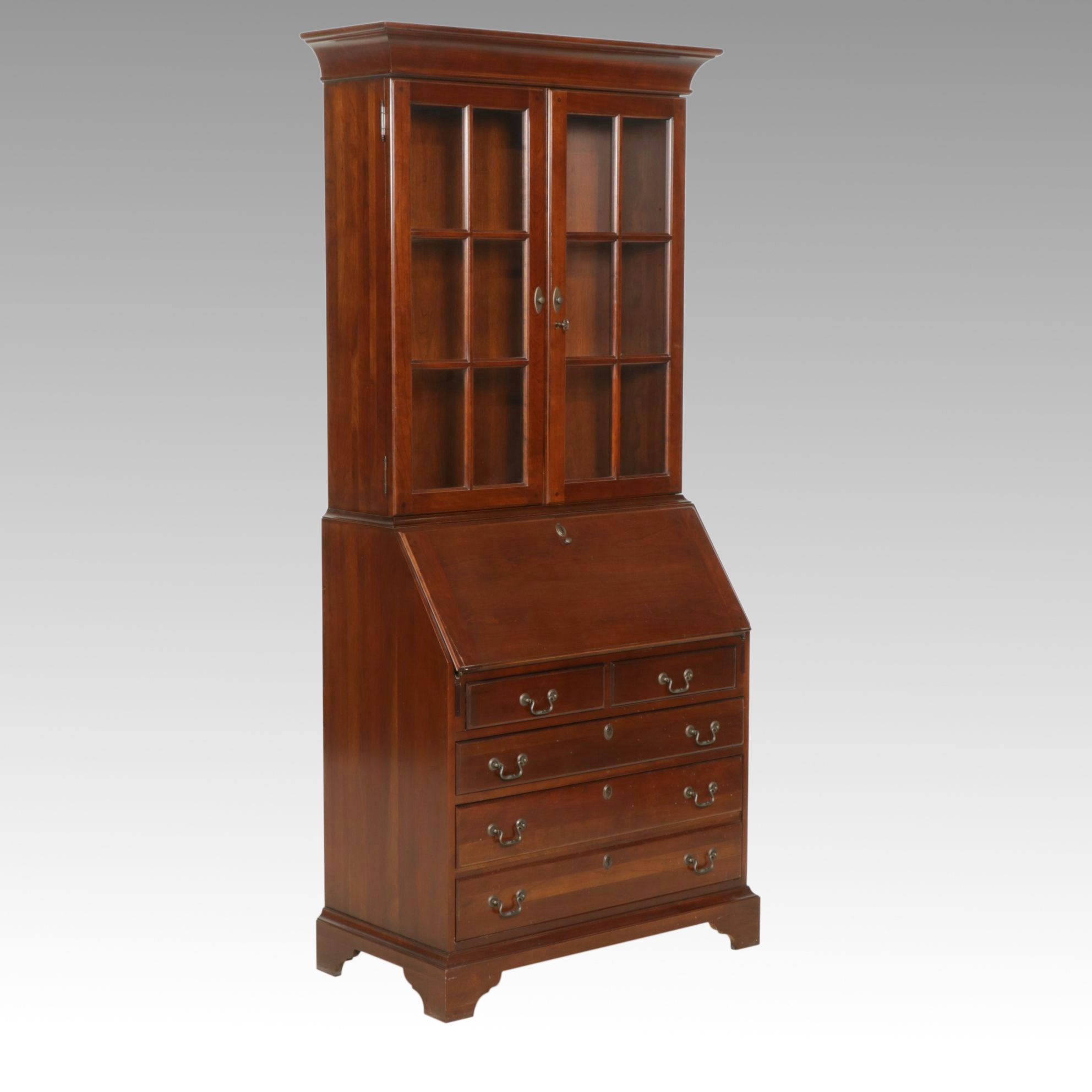 Jasper Cabinet Federal Style Cherry Secretary Desk, Late 20th Century