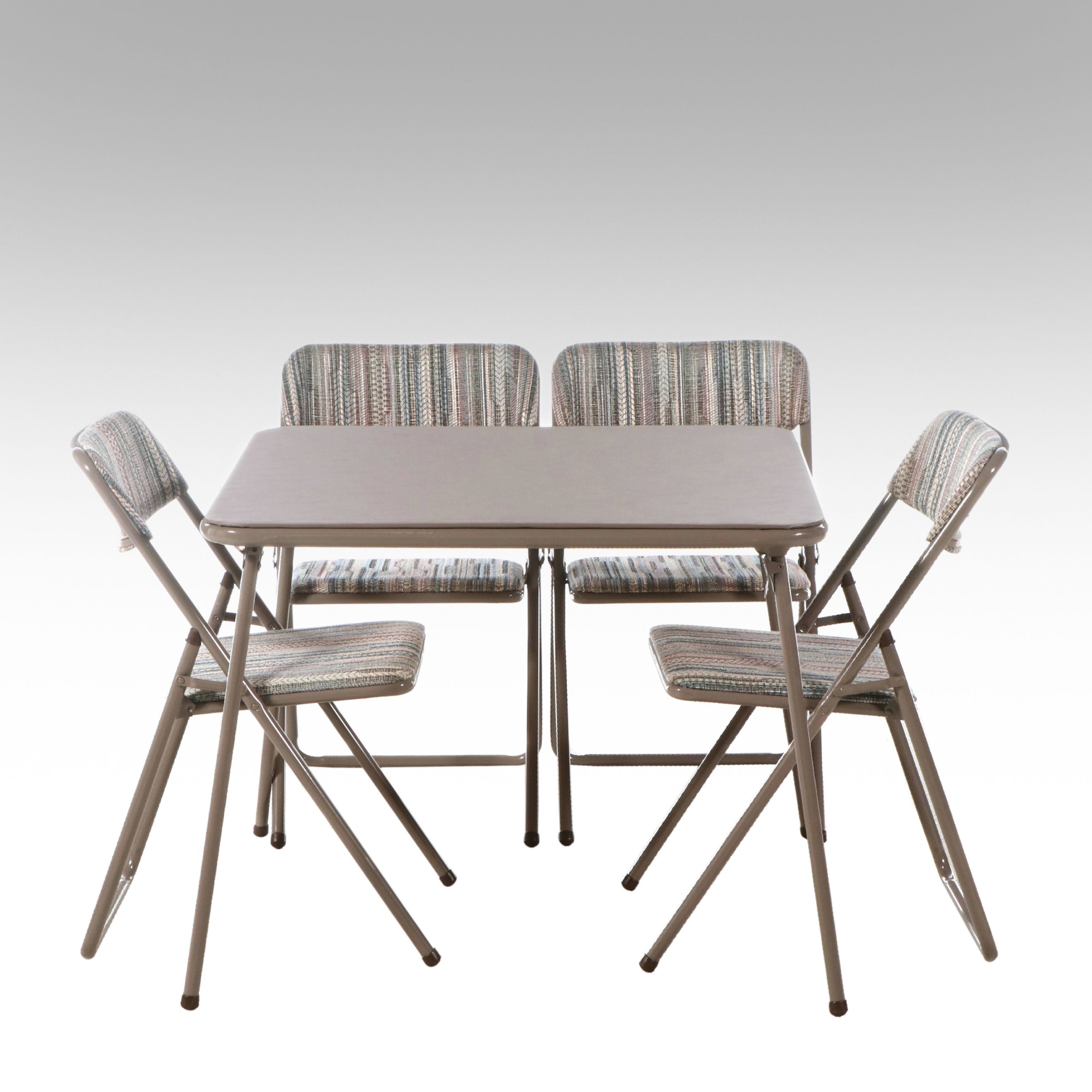 Cosco Powder Coated Steel Folding Card Table and Chairs