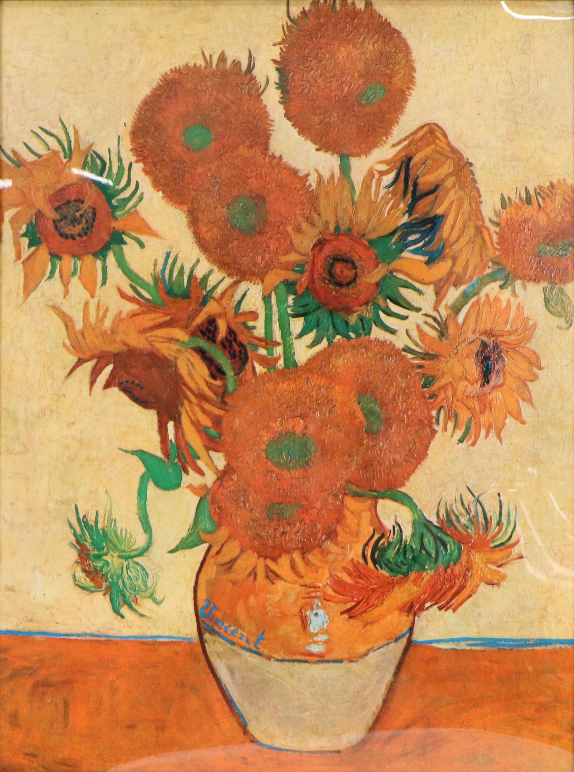 Offset Lithograph After Vincent Van Gogh "Sunflowers," 21st Century