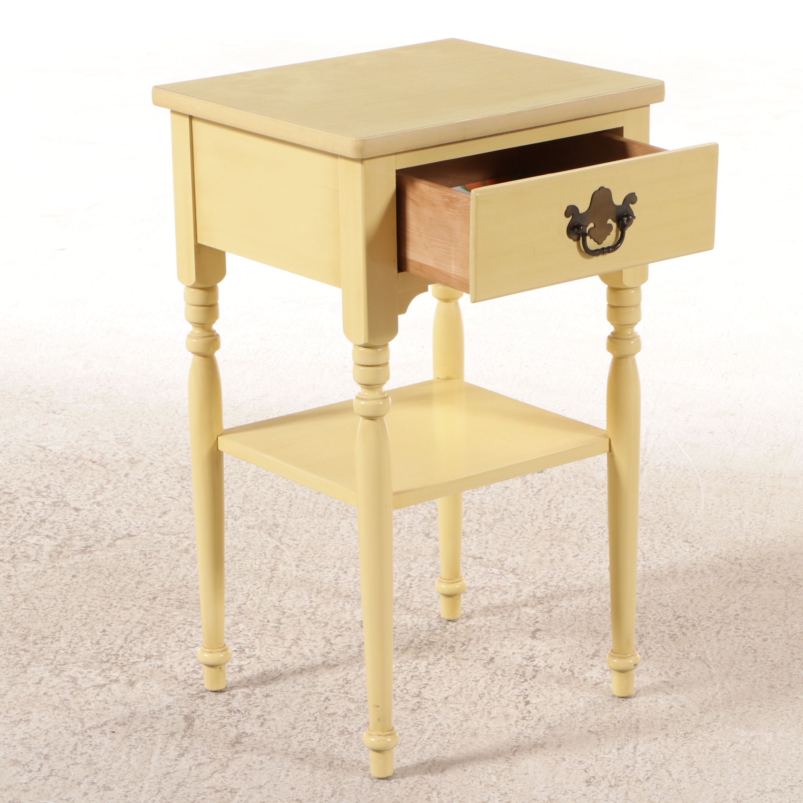 Ethan Allen Colonial Style Yellow Painted Wood Bedroom Suite, Mid–Late 20th C.