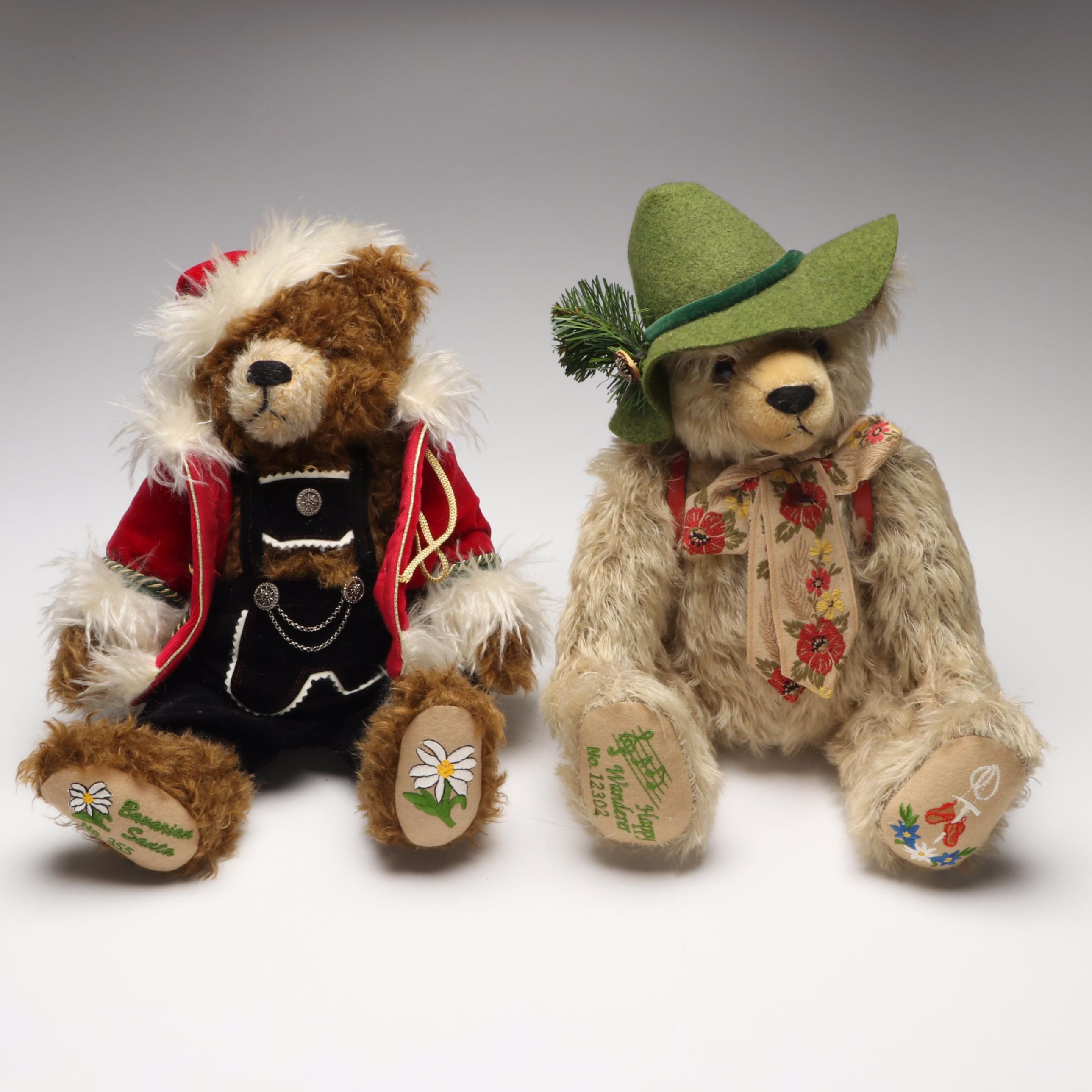 Hermann "The Happy Wanderer" and "Bavarian Santa" Limited Edition Bears