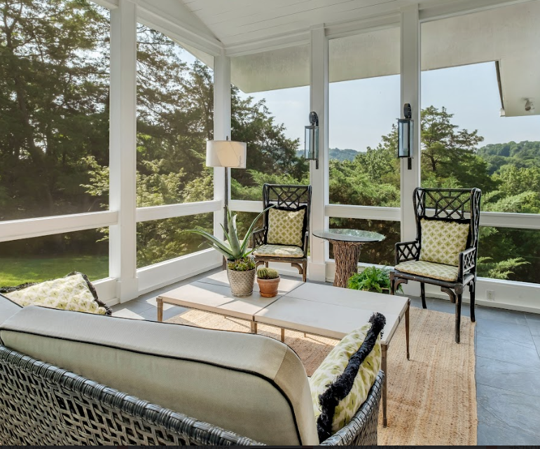 Pair of Guildmaster Brighton Pavilion Style Painted Rattan Wingback Chairs