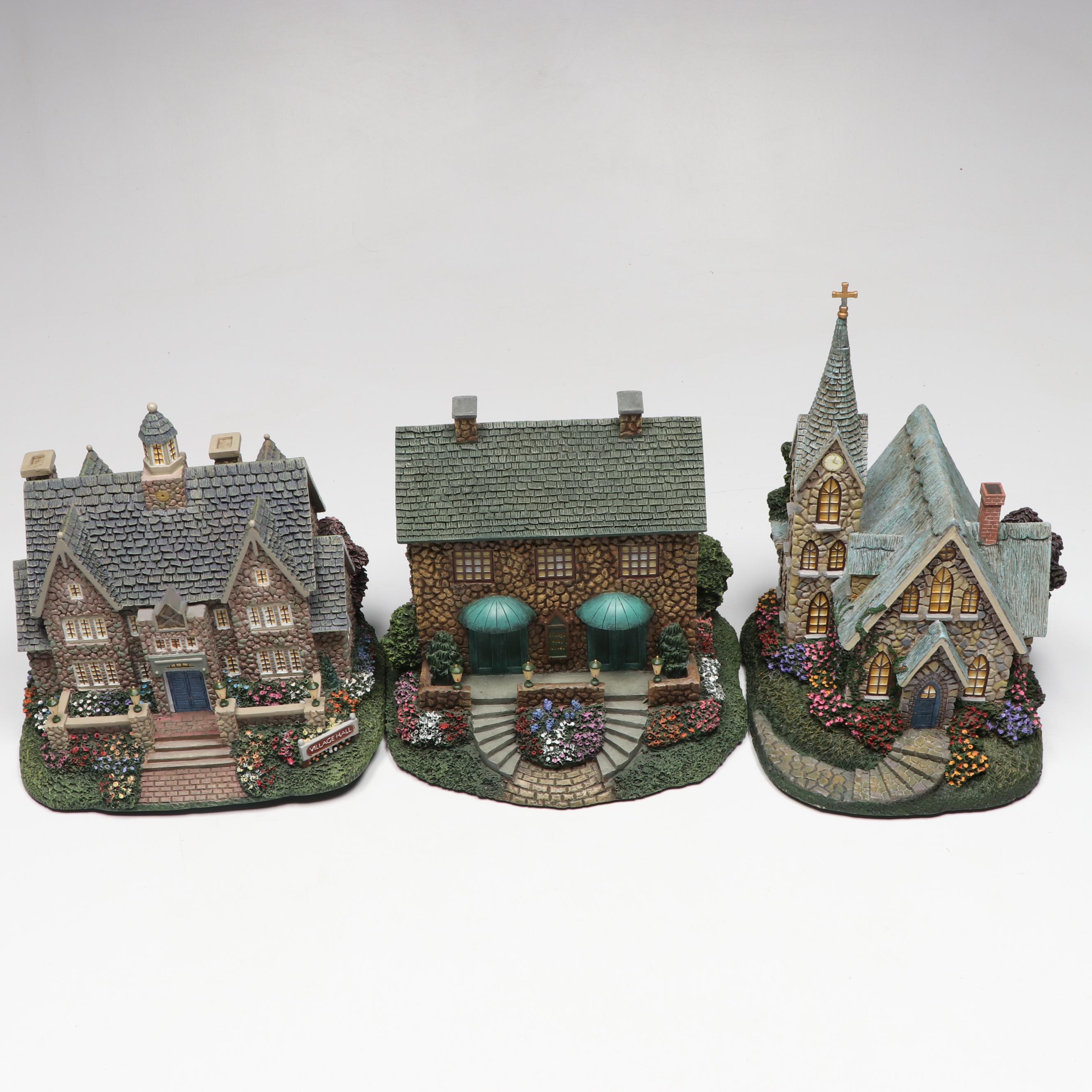 Thomas Kinkade "Hawthorne Village" Figurines, Late 20th/Early 21st C.