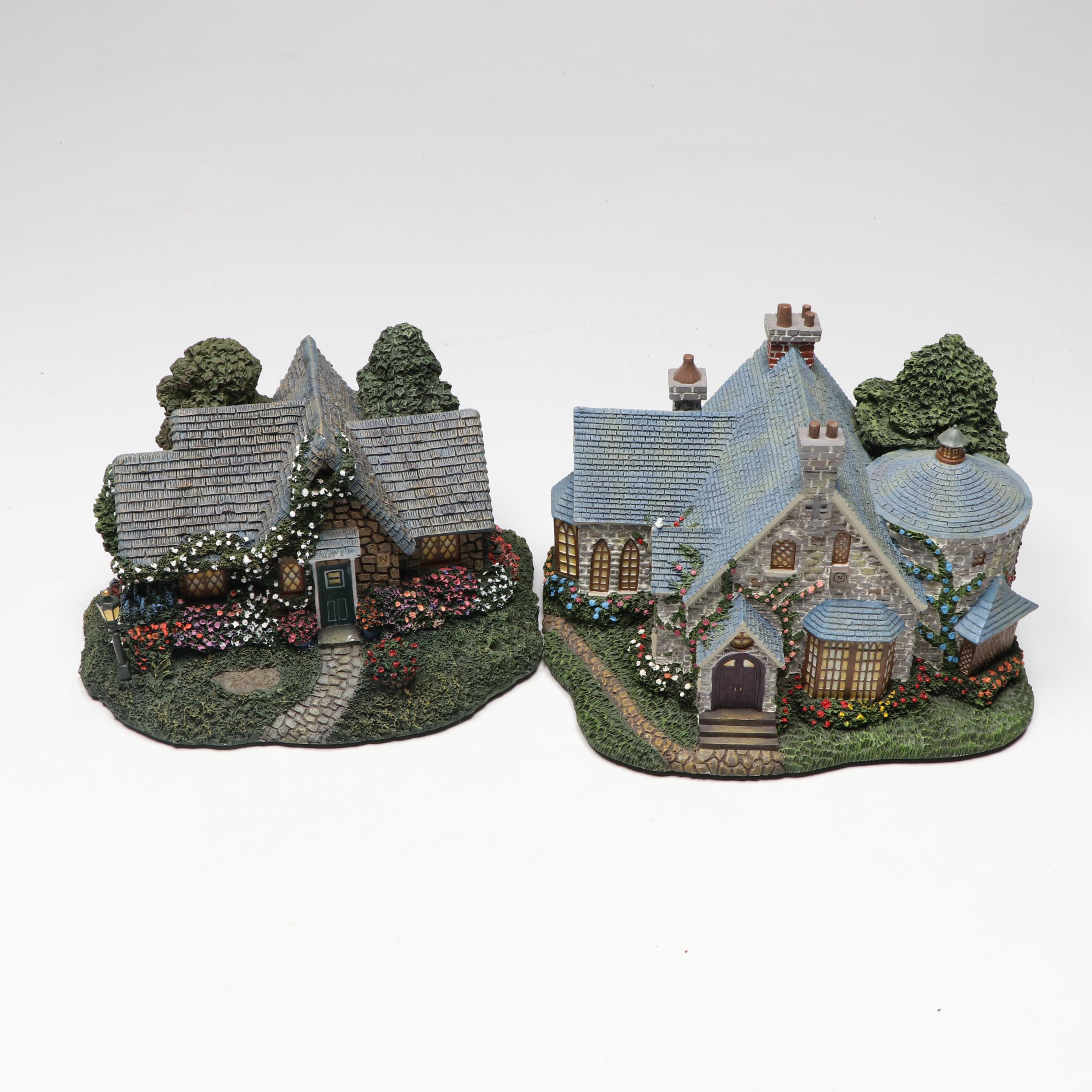 Thomas Kinkade "Hawthorne Village" Figurines, Late 20th/Early 21st C.