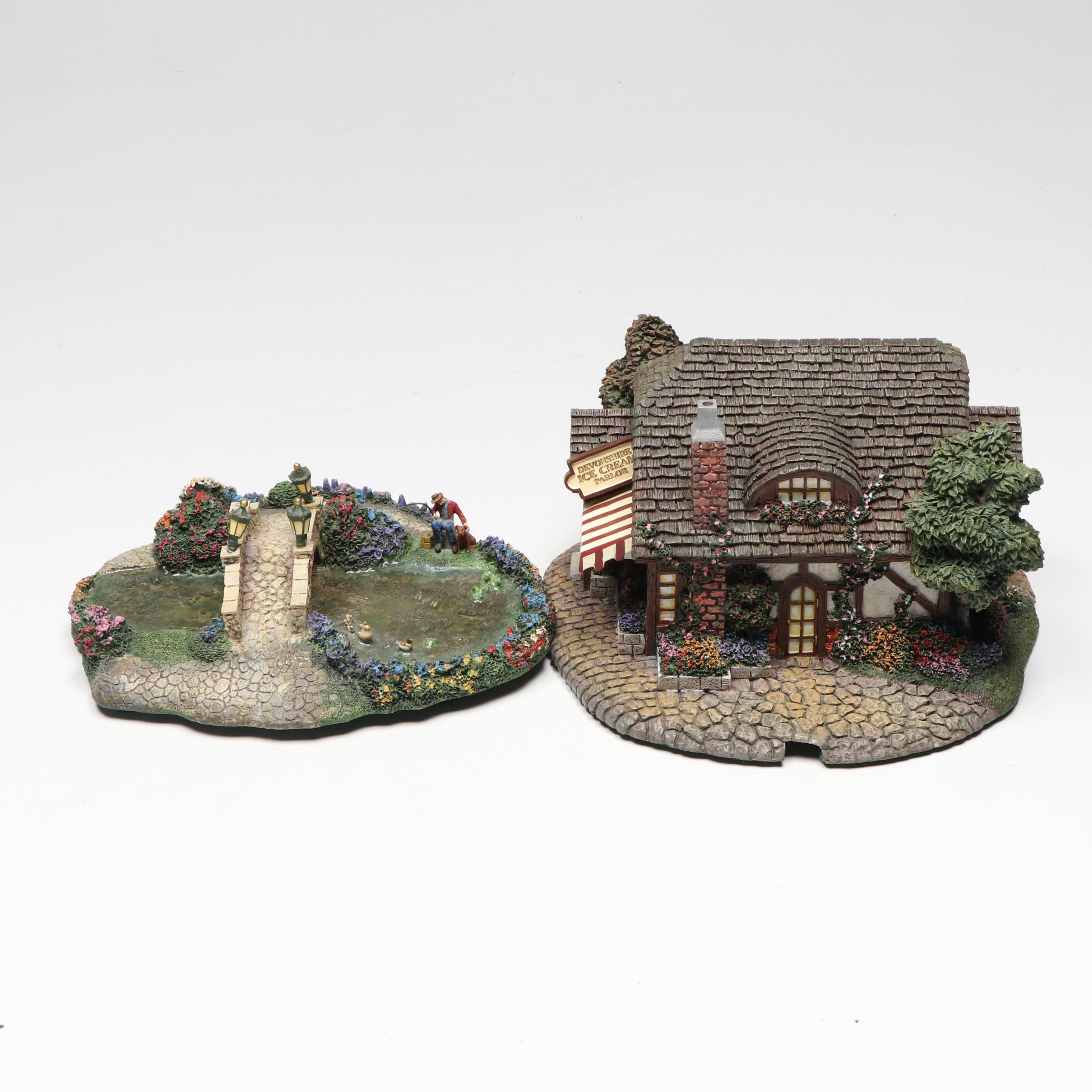 Thomas Kinkade "Hawthorne Village" Figurines, Late 20th/Early 21st C.