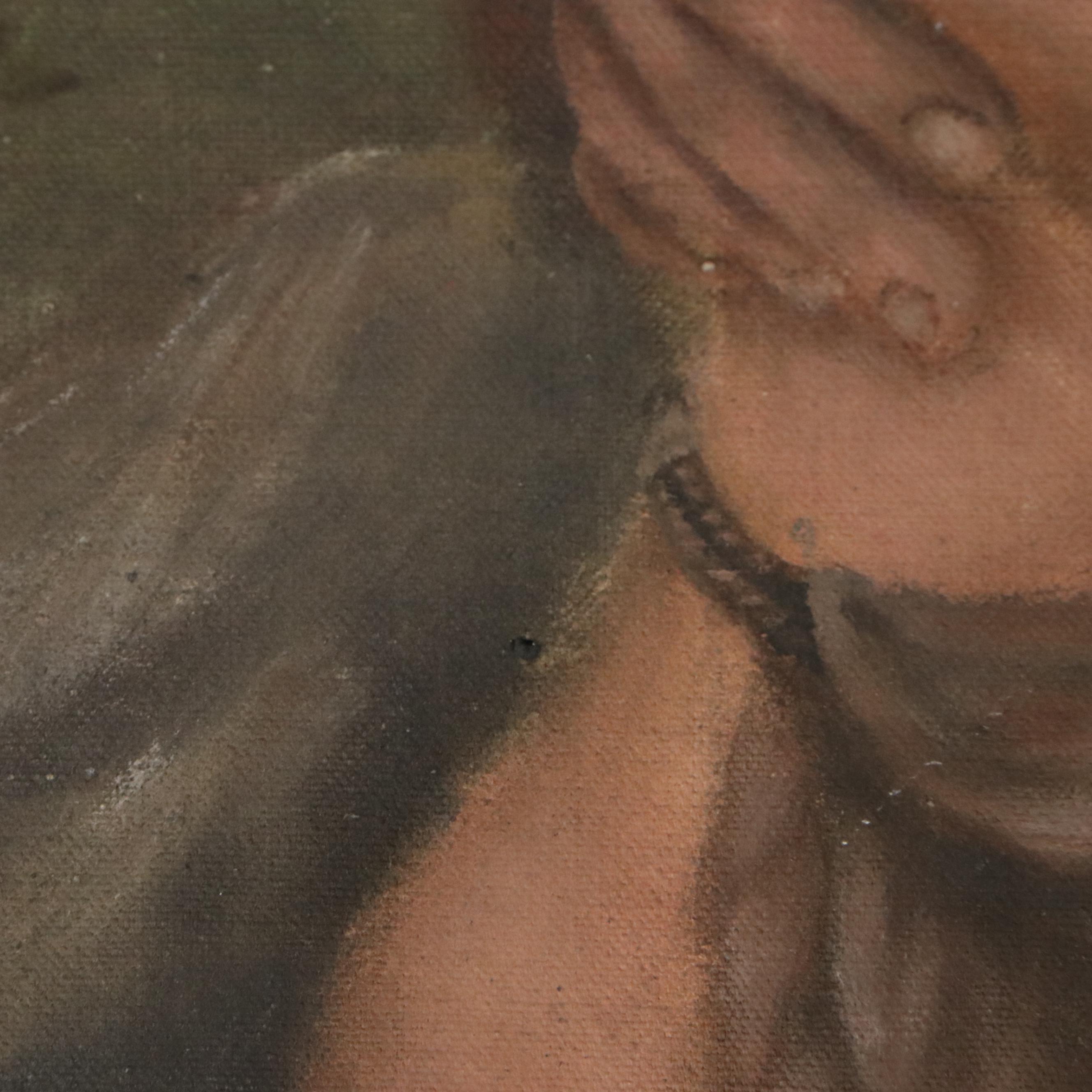 Classical Style Oil Painting After Raphael "Madonna del Cardellino," 19th C.