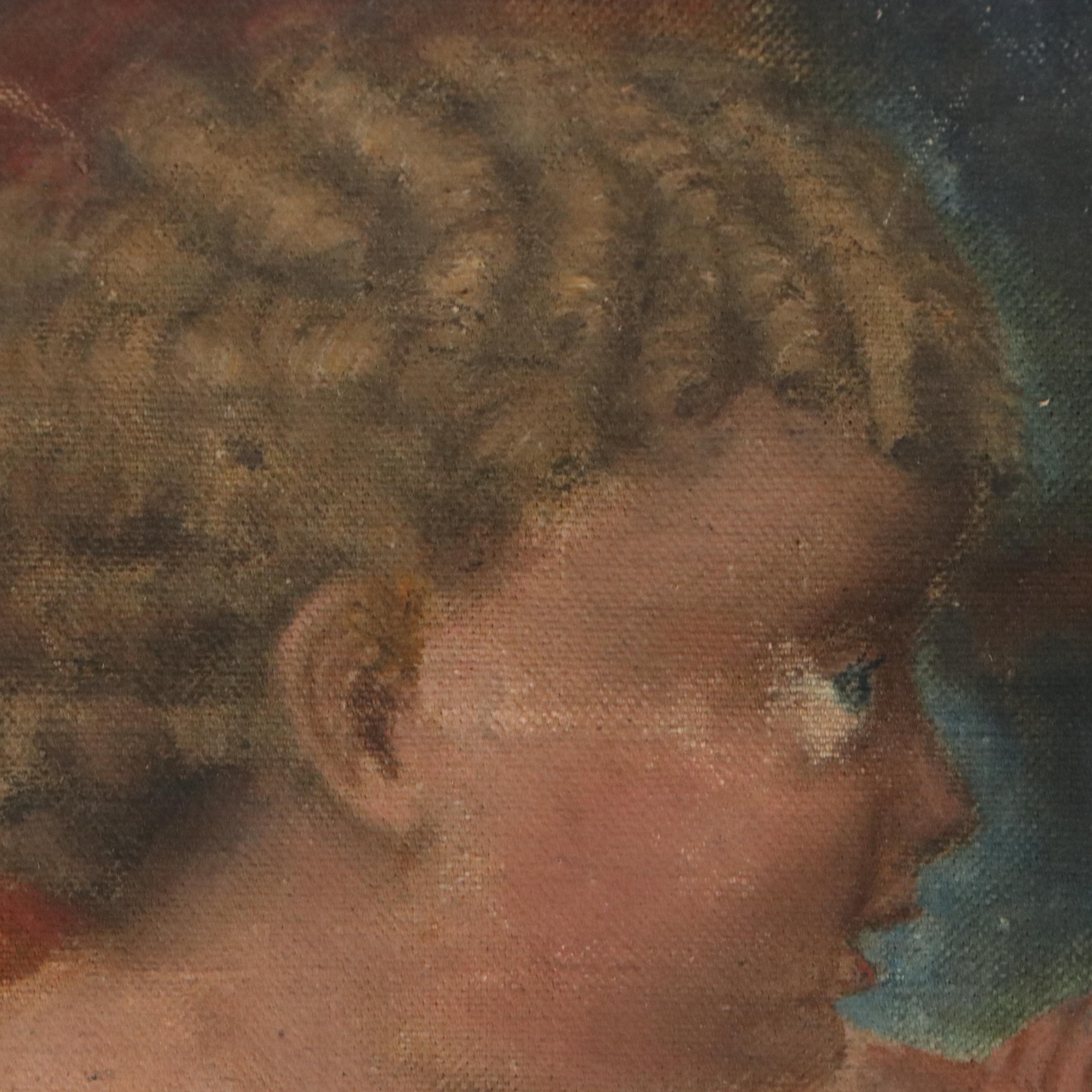 Classical Style Oil Painting After Raphael "Madonna del Cardellino," 19th C.