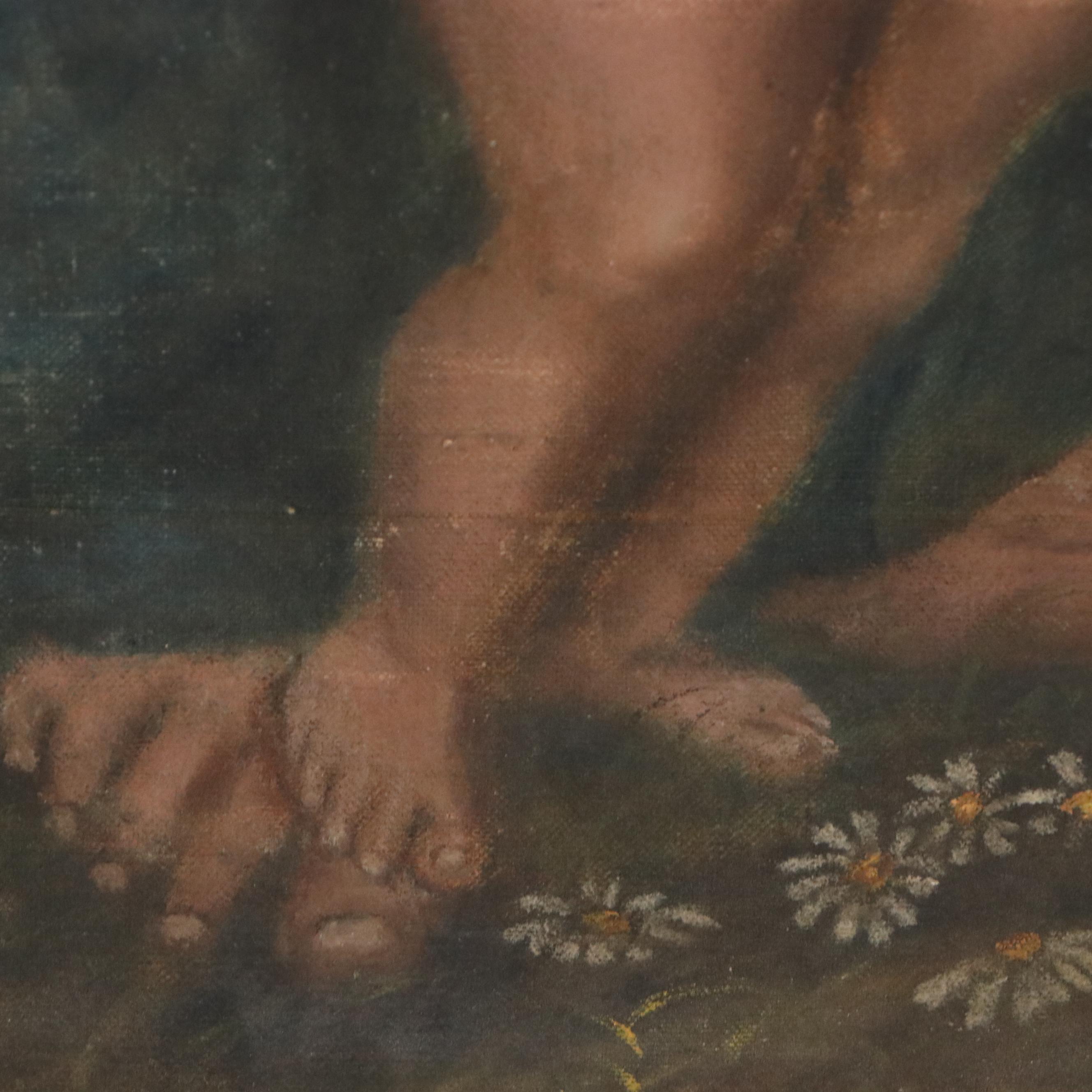 Classical Style Oil Painting After Raphael "Madonna del Cardellino," 19th C.