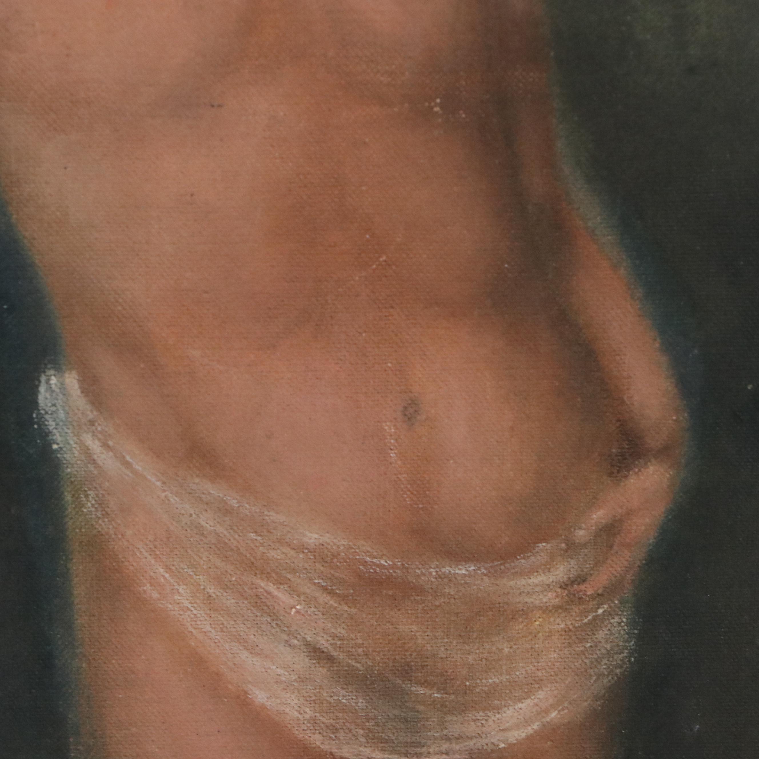 Classical Style Oil Painting After Raphael "Madonna del Cardellino," 19th C.