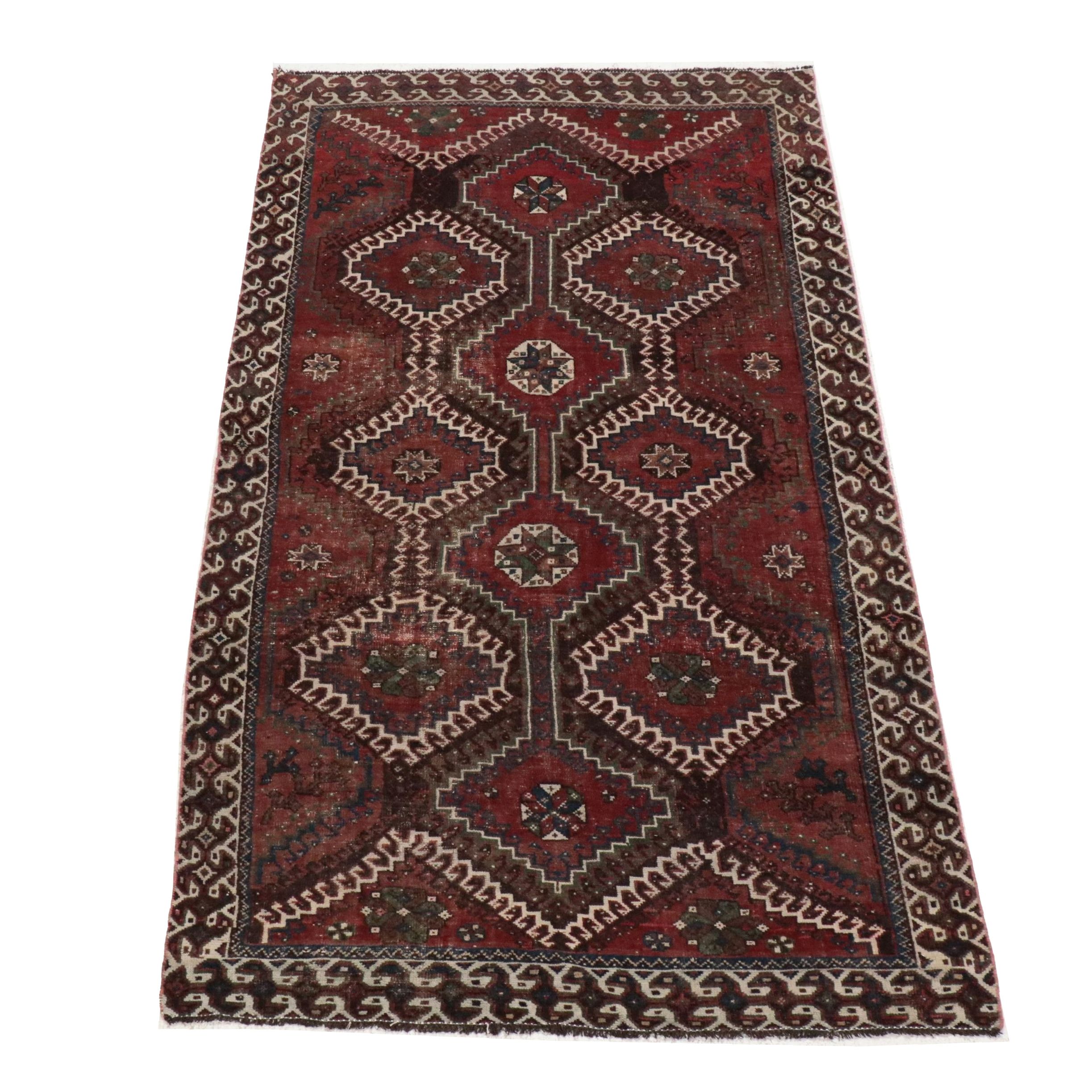 5' x 9'3 Hand-Knotted Caucasian Kazak Style Area Rug
