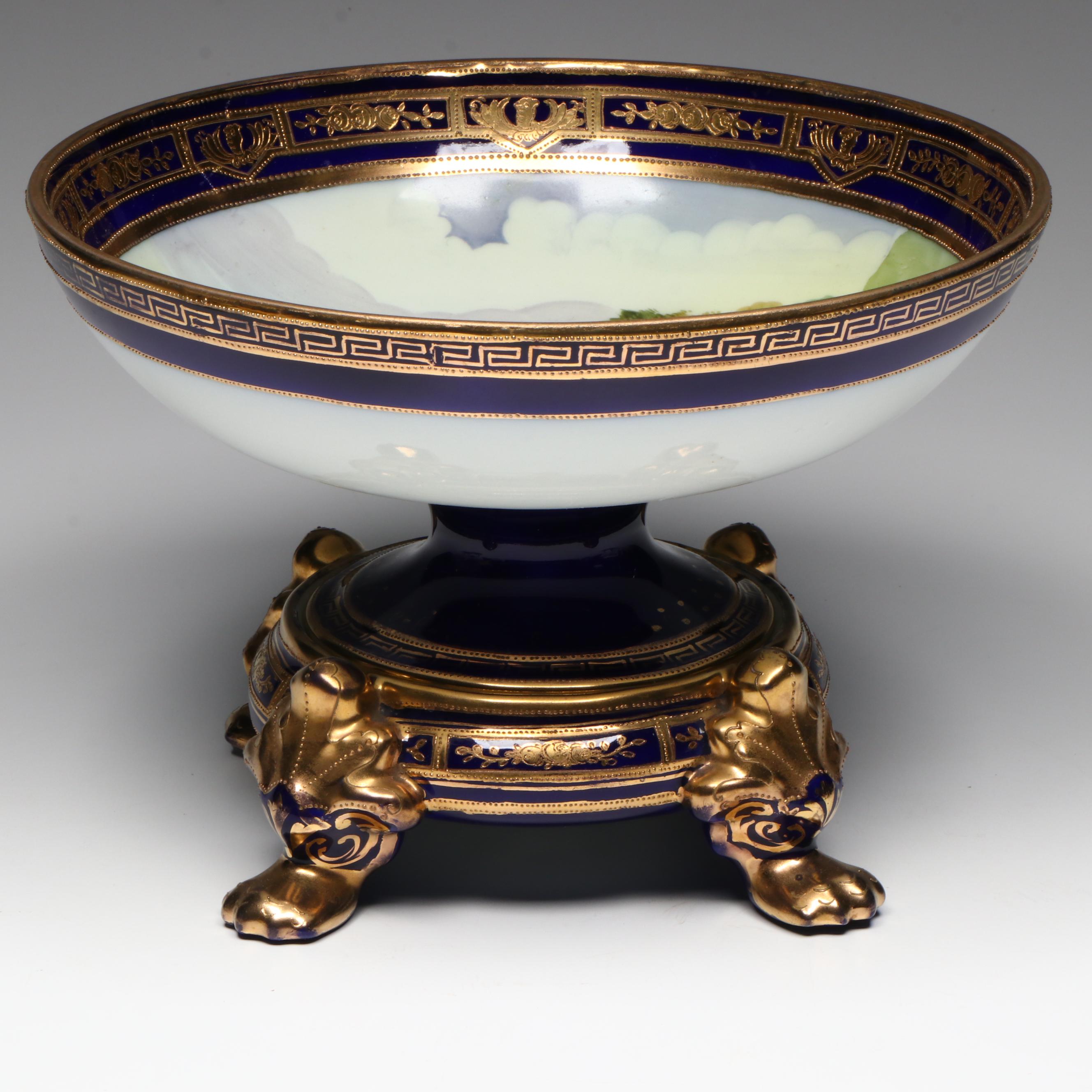 Noritake Bone China Footed Centerpiece Bowl and Low Sherbets