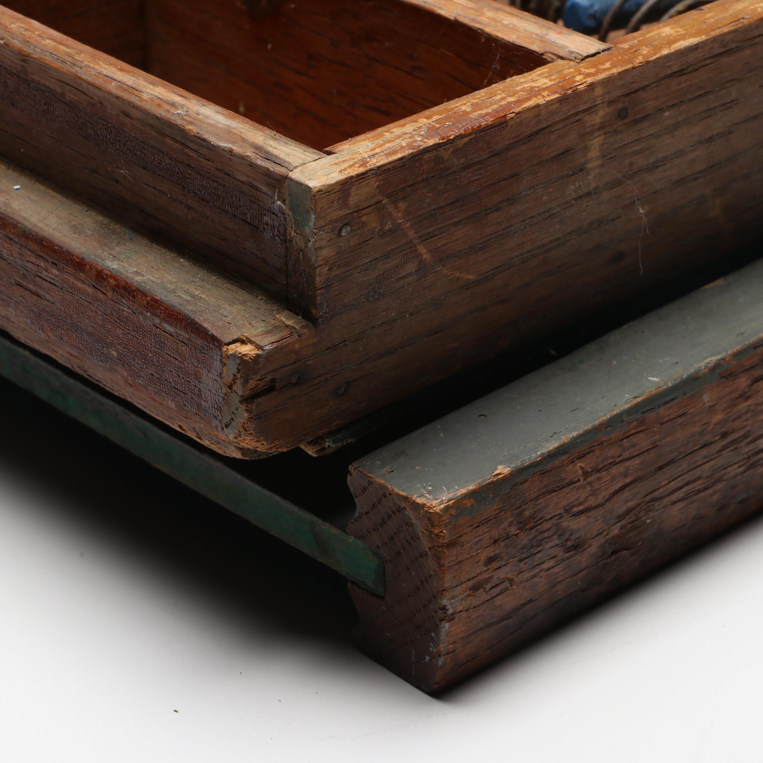 Lewis W. Myers & Co. "Home Teacher" Portable Wooden Desk with Flag Poster