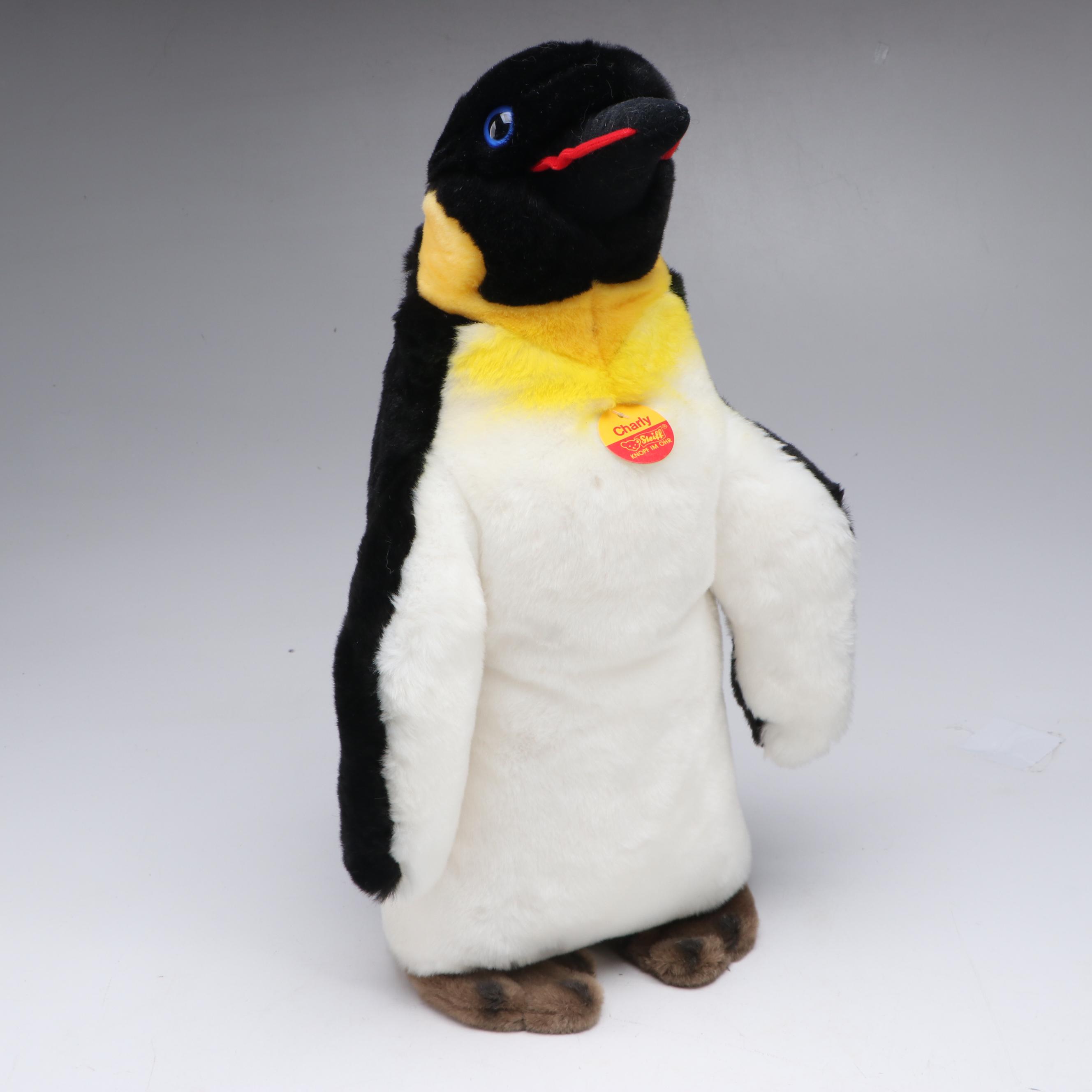 Steiff "Charly" Stuffed Penguin with Tyco Beanie Babies and More Toys