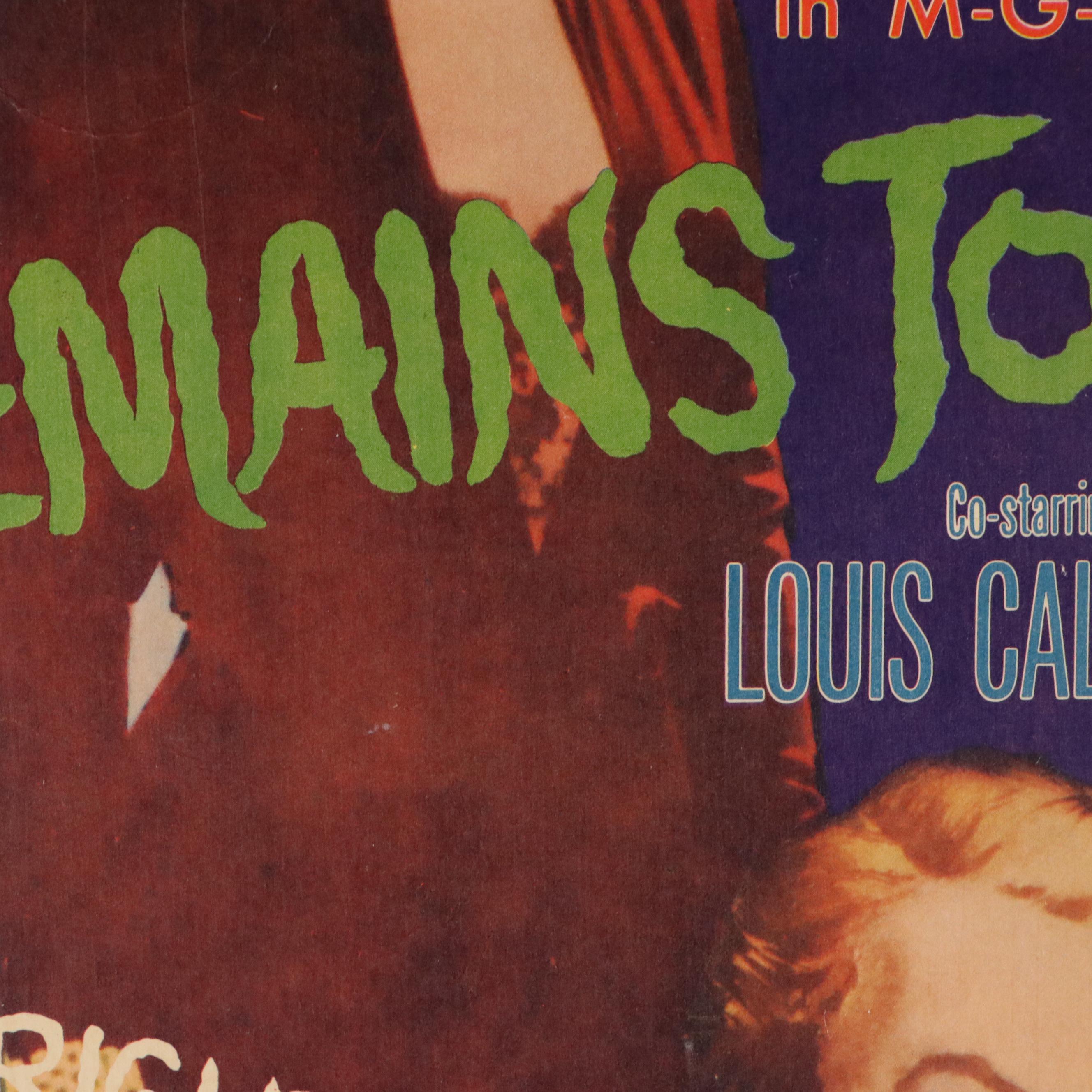 "Remains To Be Seen" Offset Lithograph Movie Poster, 1953