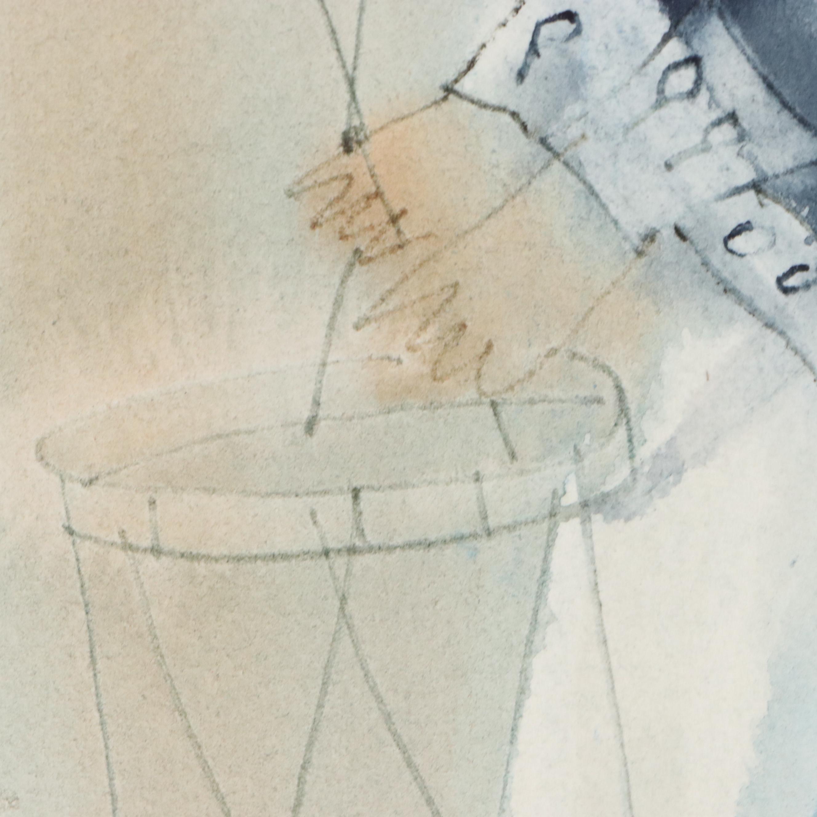 Roger Haas Watercolor Painting of Civil War Military Drummer, 20th Century